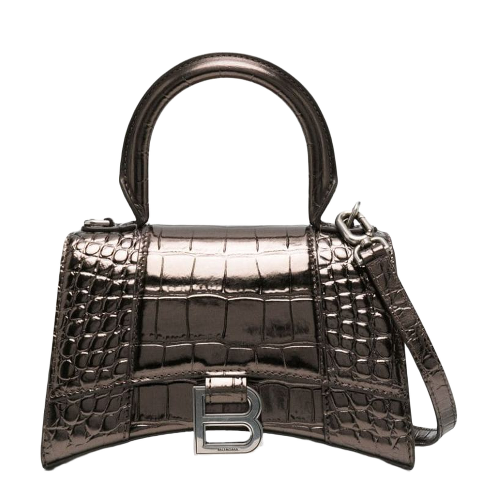 Hourglass Small Leather Top-Handle Bag