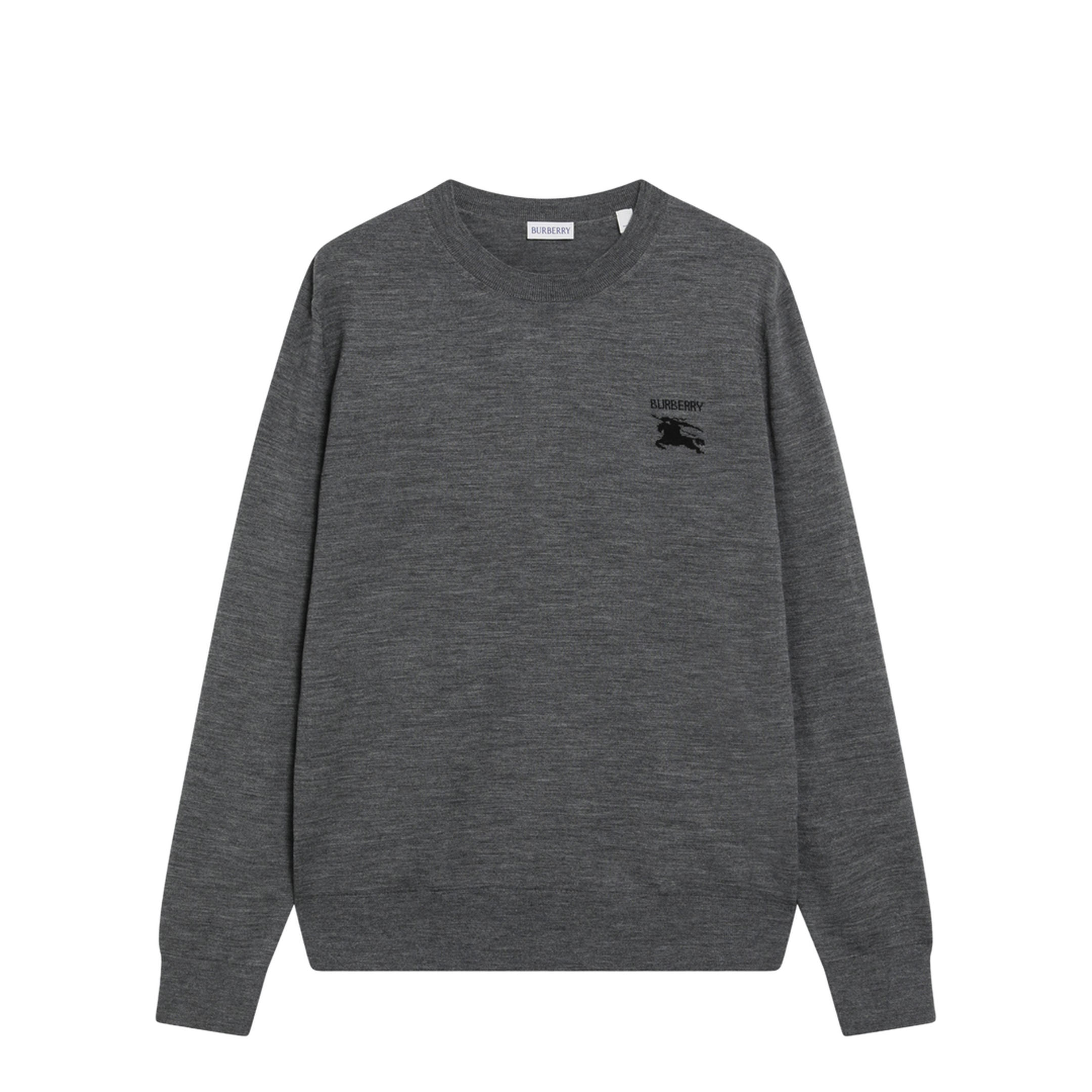 MAYFEYR - Burberry - Grey Wool Crewneck Sweater - 8127586176385A1345