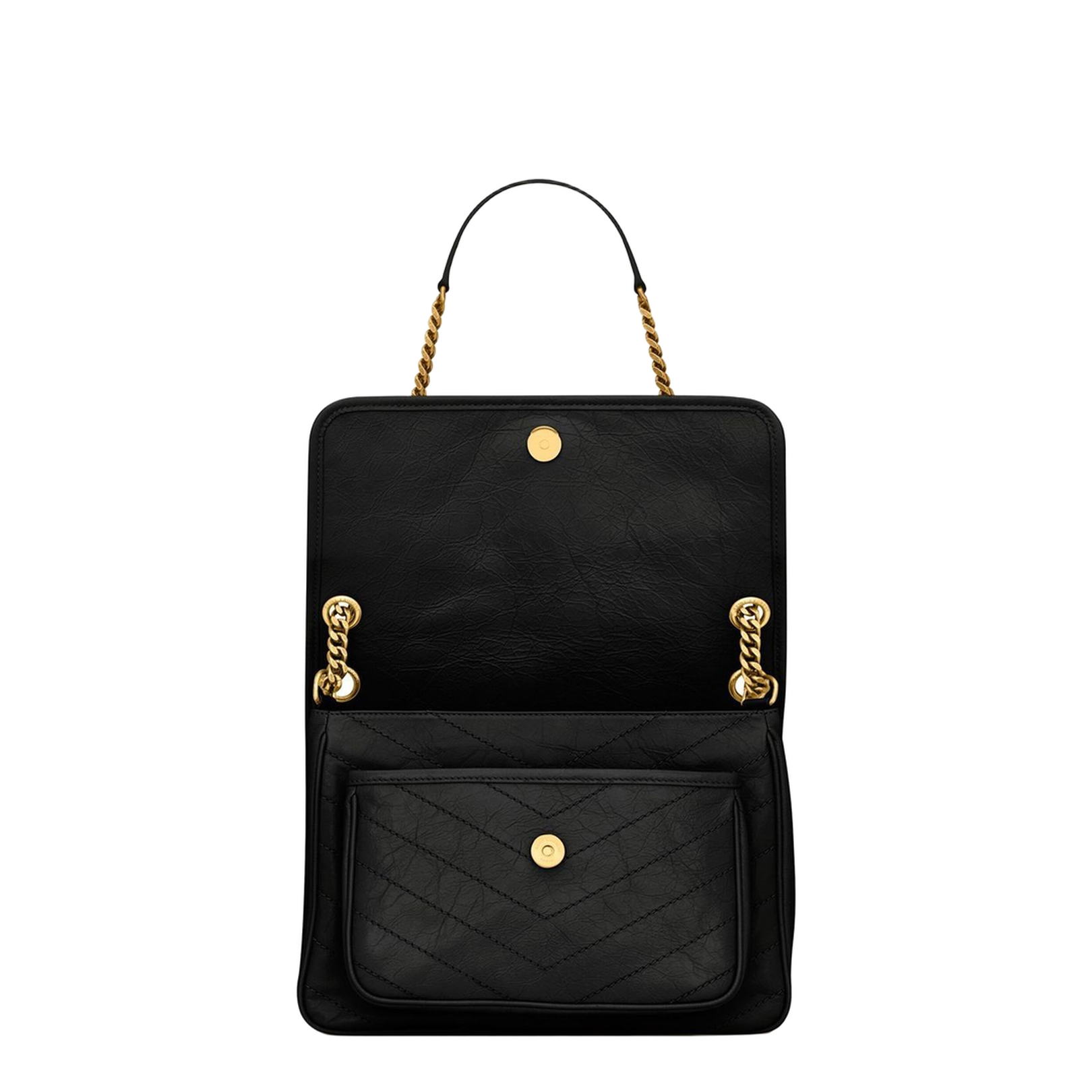 Niki Leather Shoulder Bags - Black