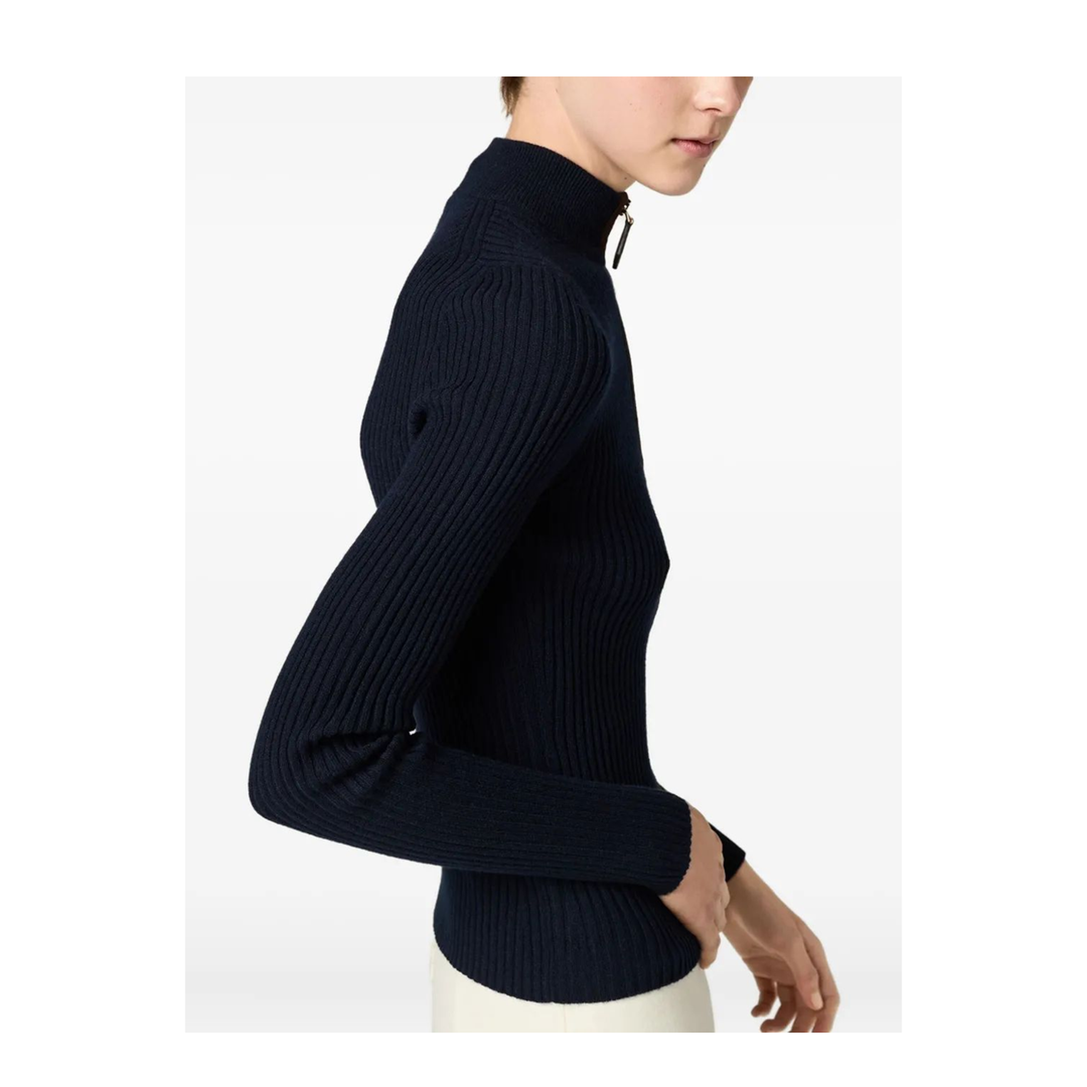 MAYFEYR - Miu Miu - Cashmere Ribs With Leather - MMF992SOOO1747F0008