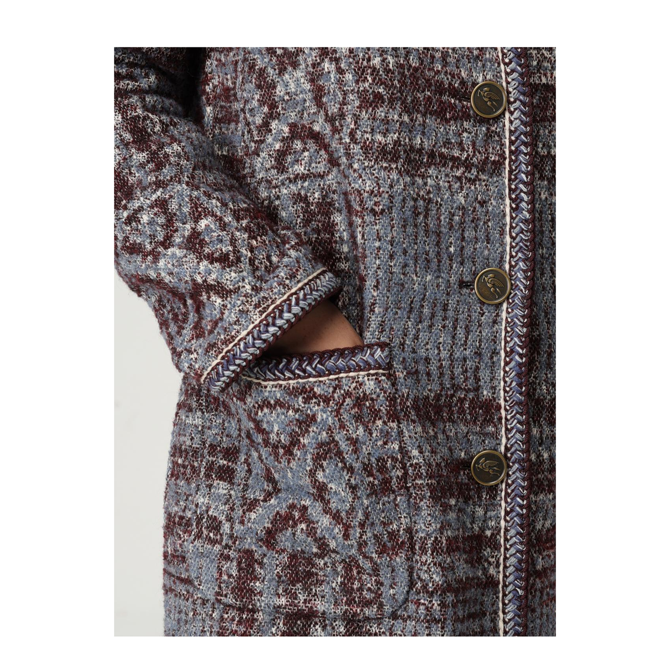 Bouncle Jacquard Coat