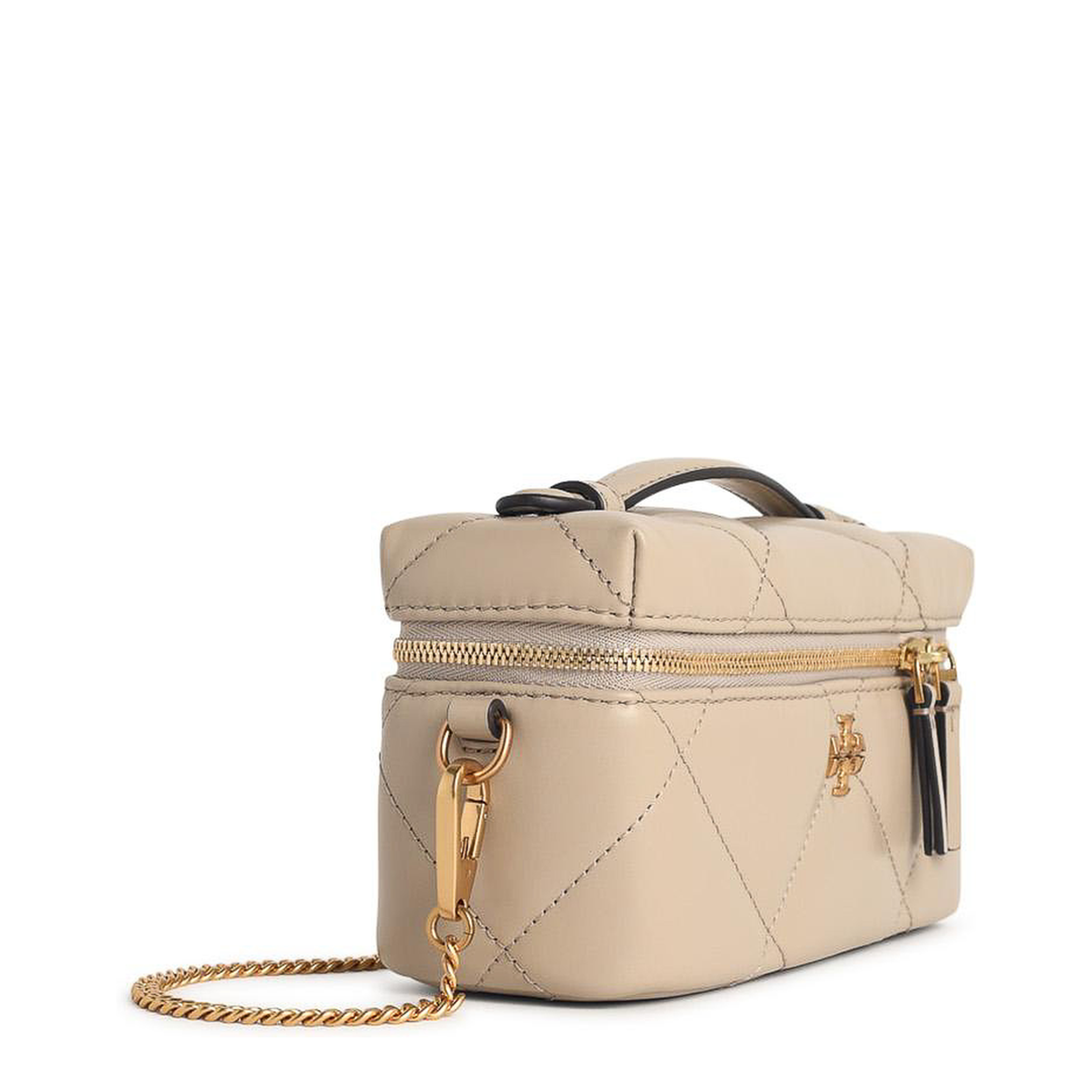 Kira Leather Beauty Case in Natural