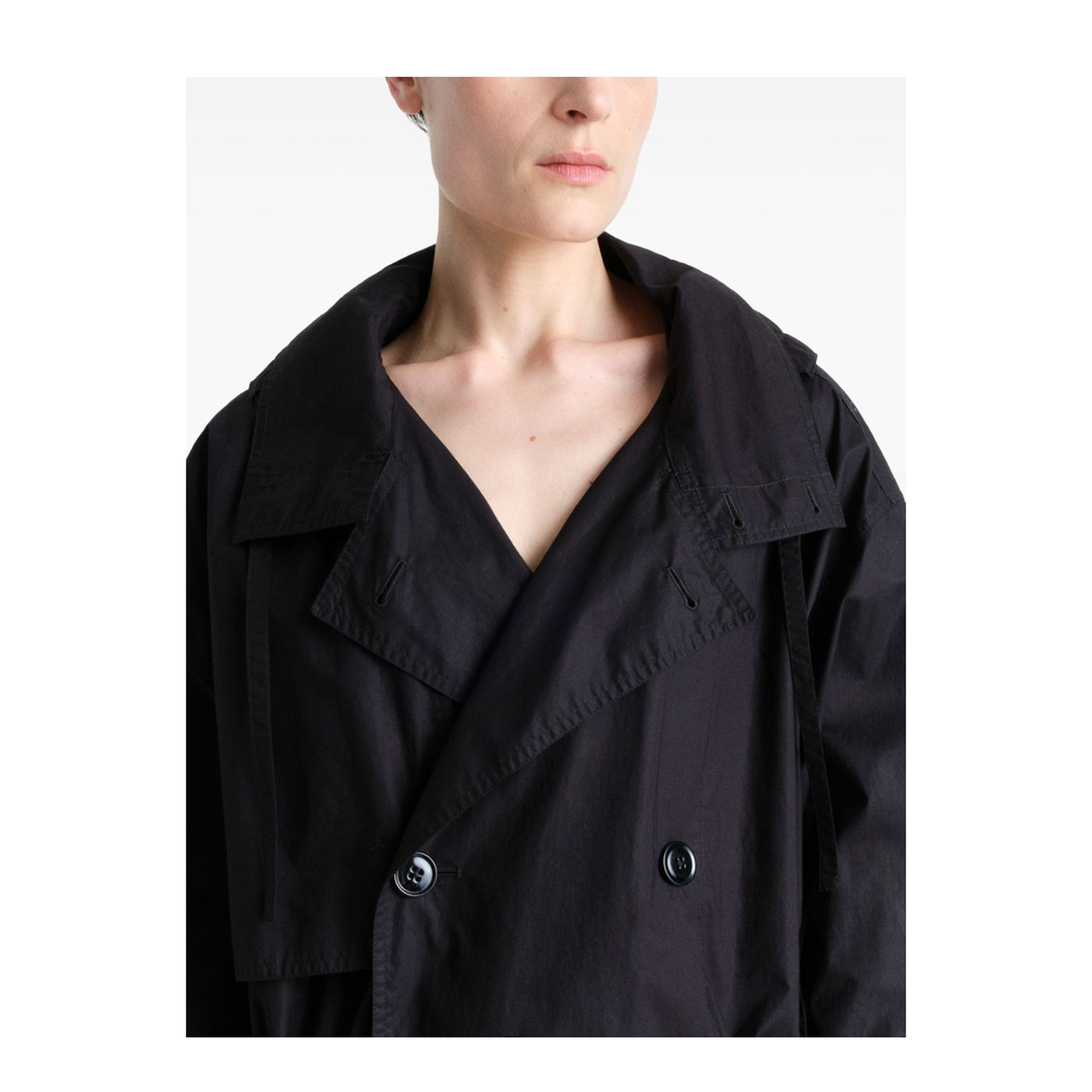 Light Ventile Cotton Trench in Blue
