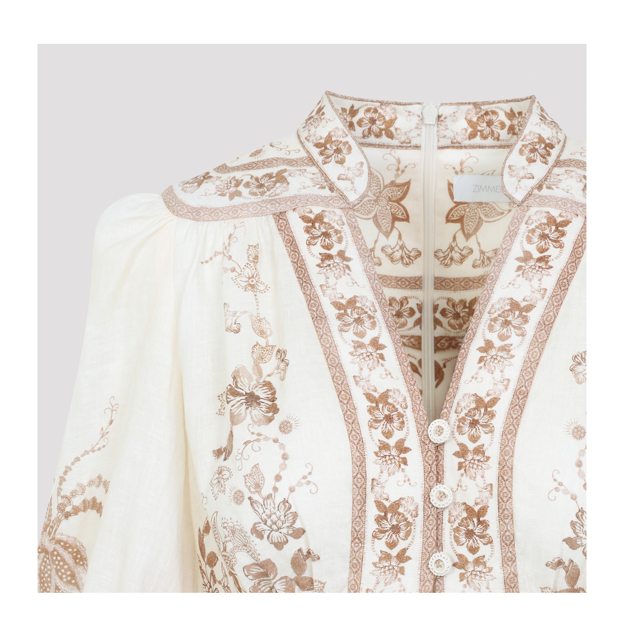MAYFEYR - Zimmermann - Indra Plunge Midi Dress - 3501DSS262CREAM