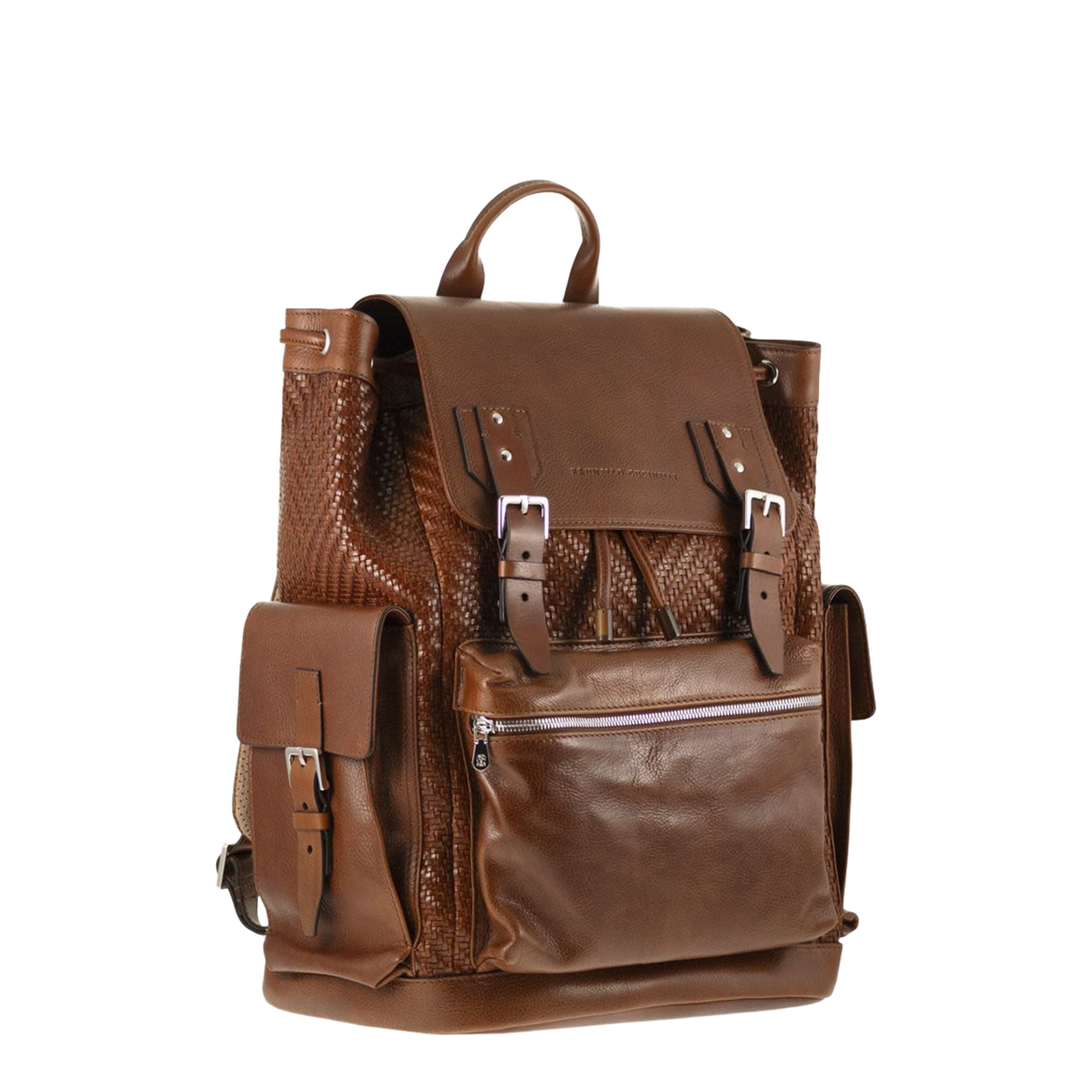 City Backpack Woven Leather