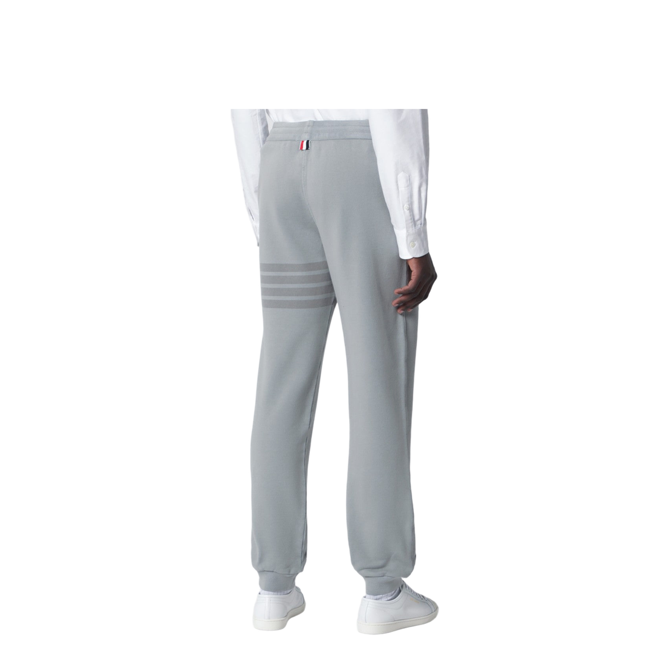 Sweatpants with Overdyed 4 Bar in Solid Loopback