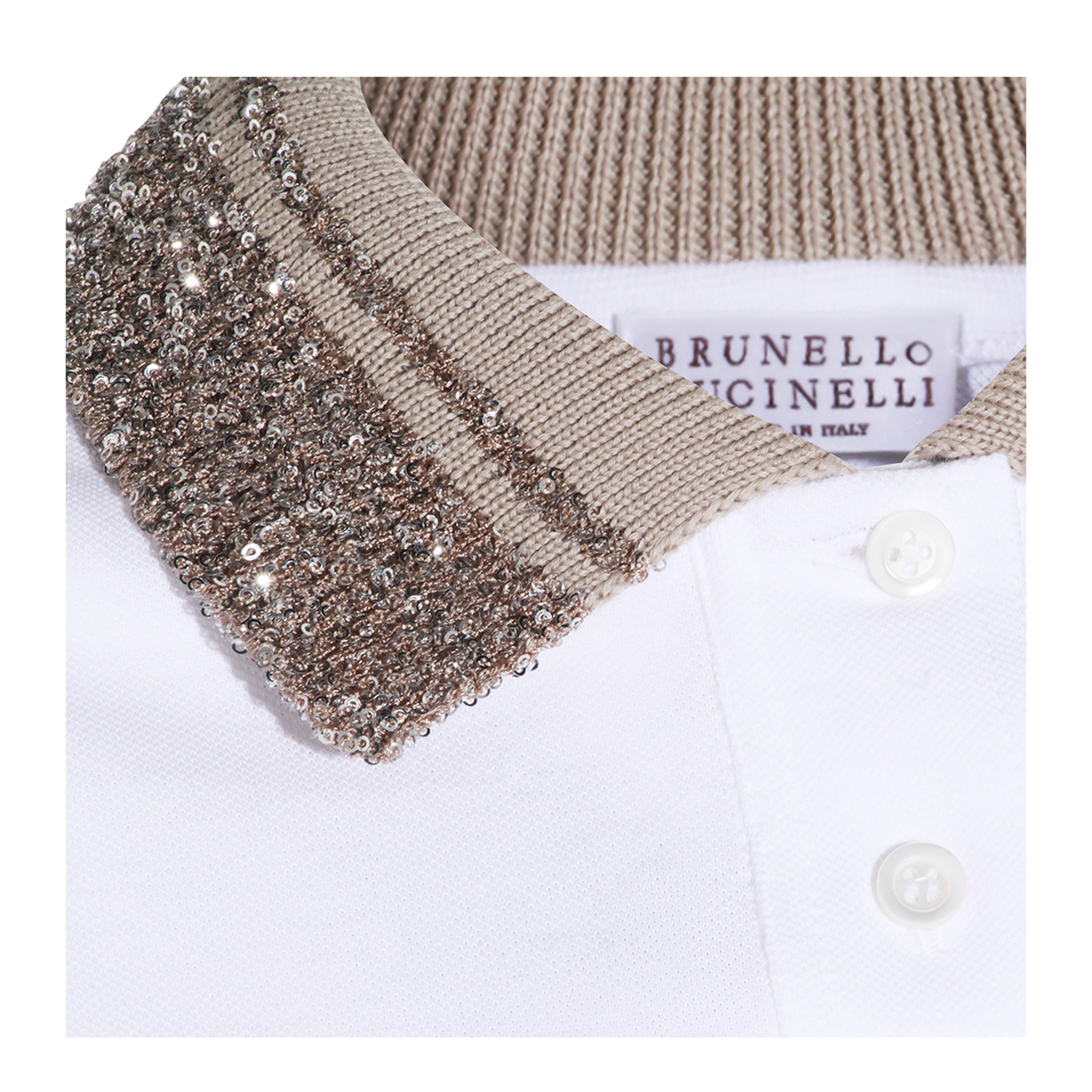 Polo Shirt With Dazzling Collar