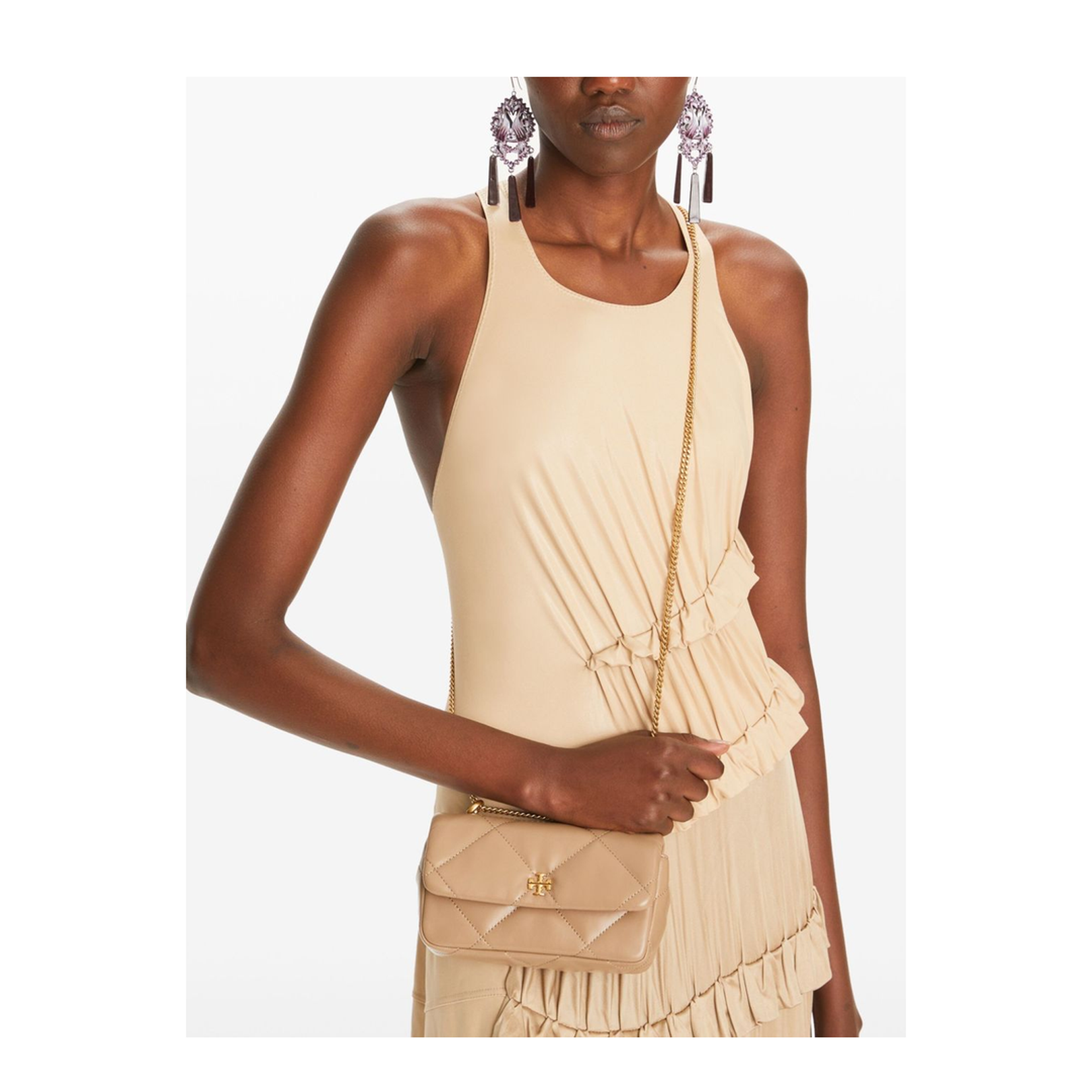 Kira Diamond Mini Leather Shoulder Bag