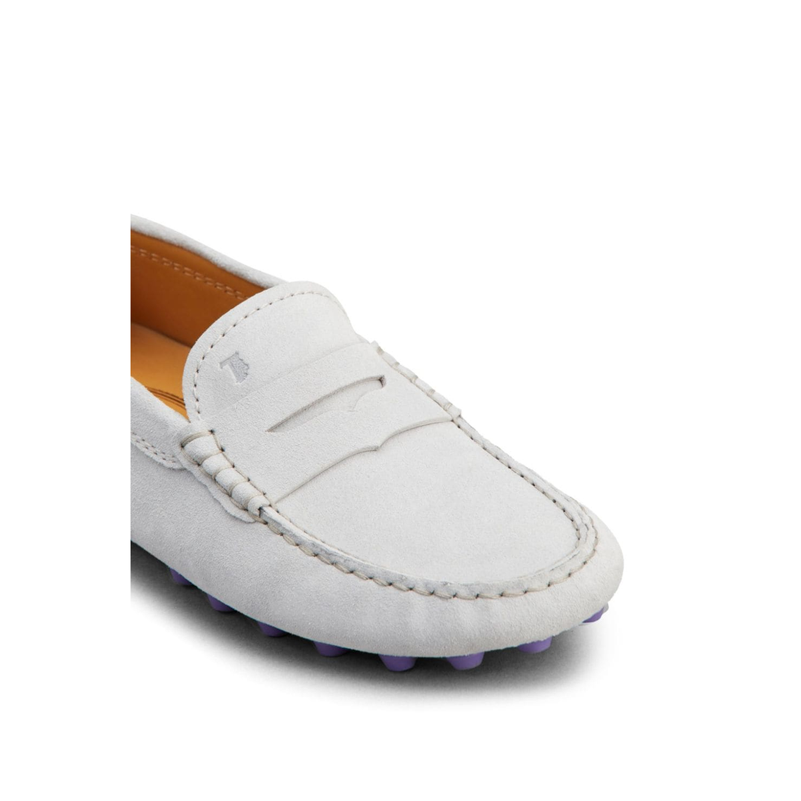 Gommino Logo-Debossed Loafers - Grey