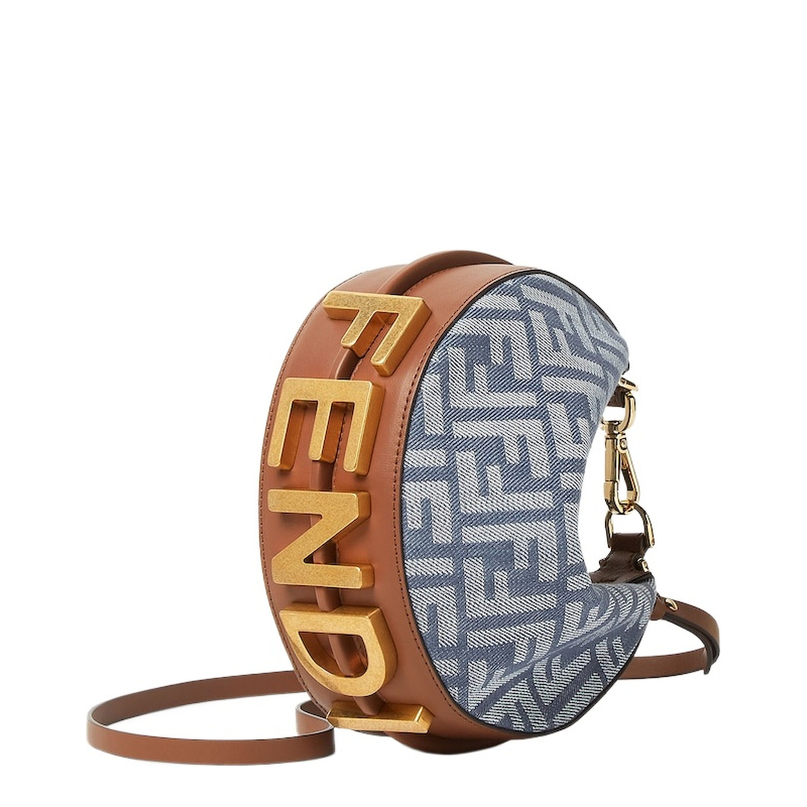 Fendigraphy Mini Denim Shoulder Bags - Blue