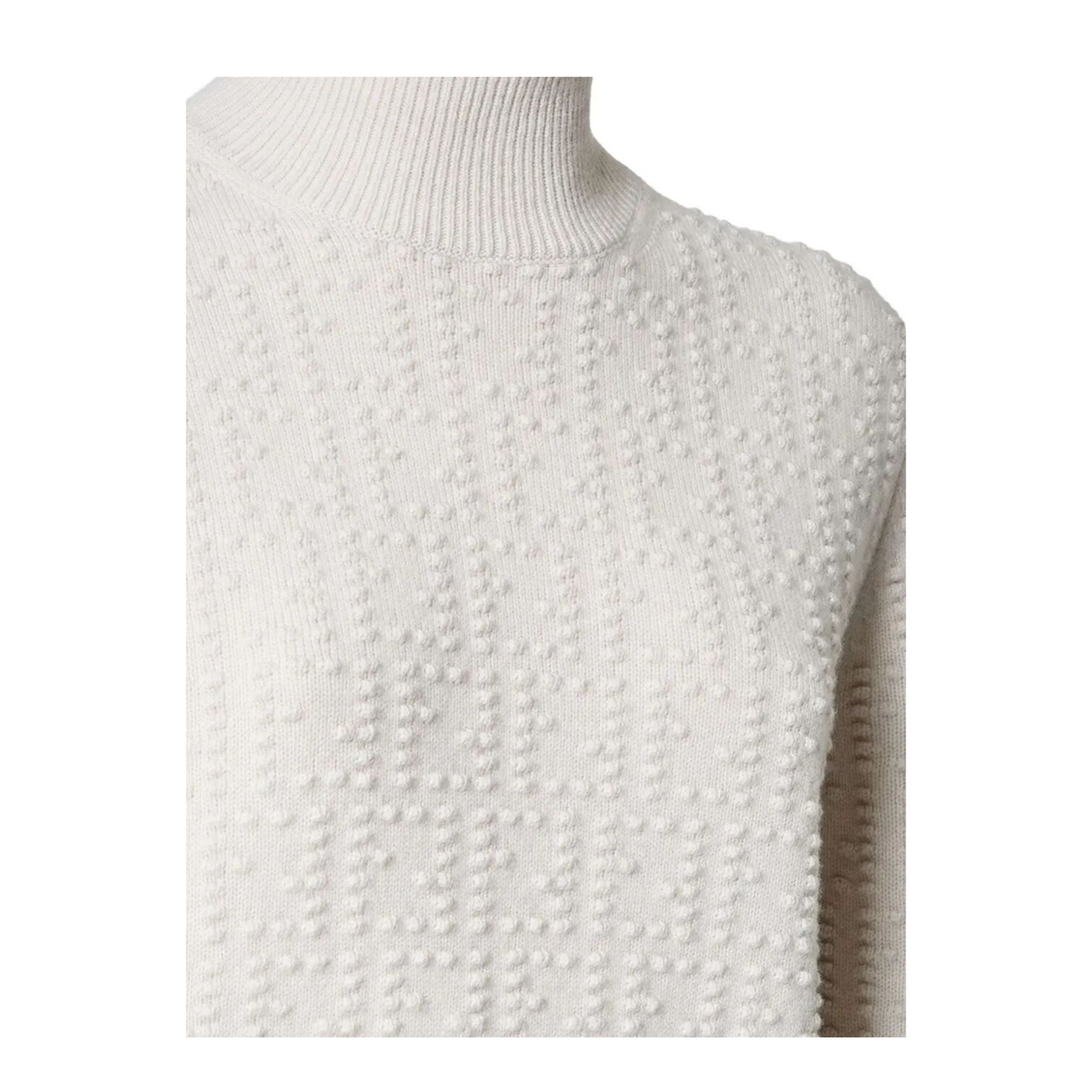 MAYFEYR - Fendi - High-Neck Wool And Cashmere Jumper With Polka Dot Embroidery - FZXE09AYM0
