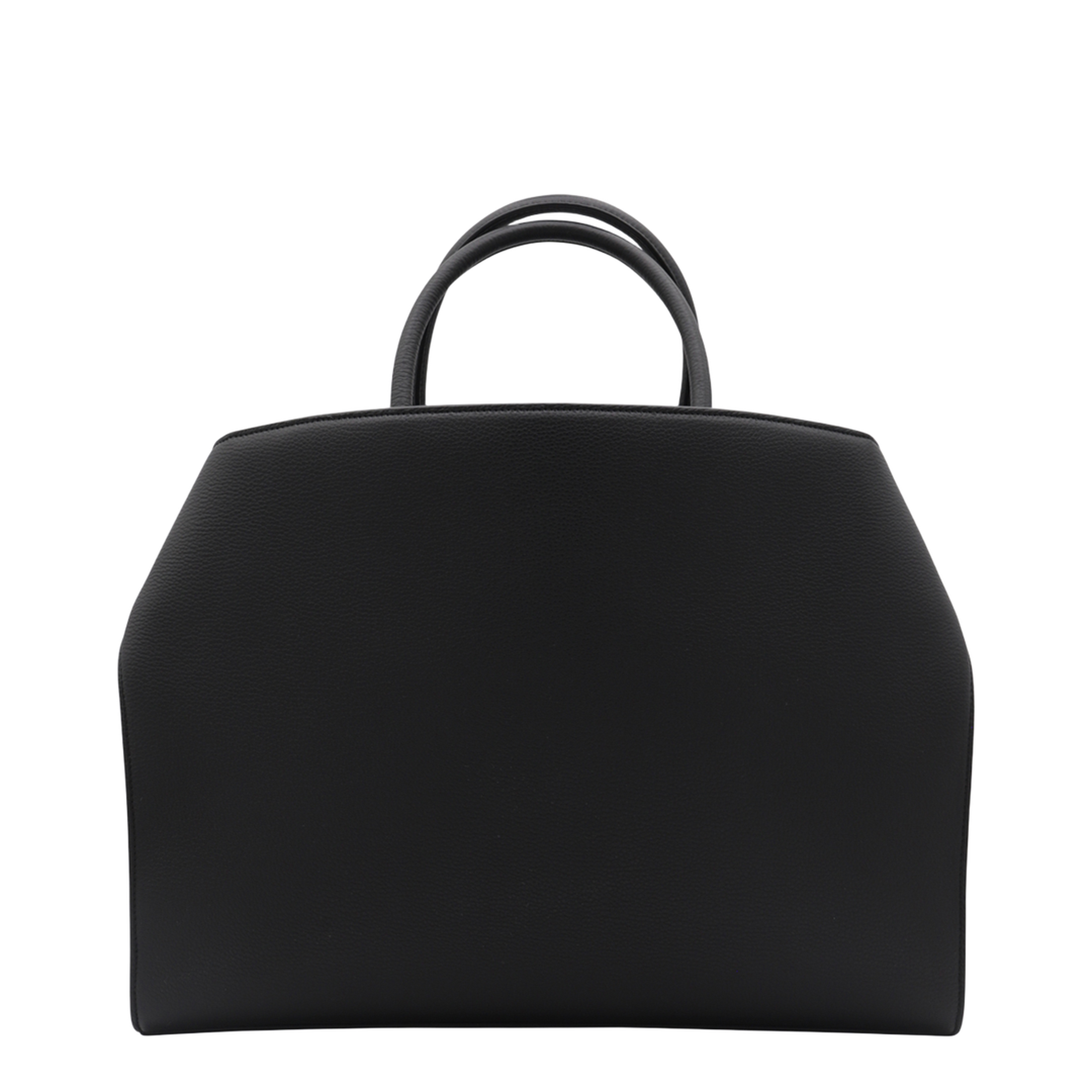 Black Leather Top Handle Bag