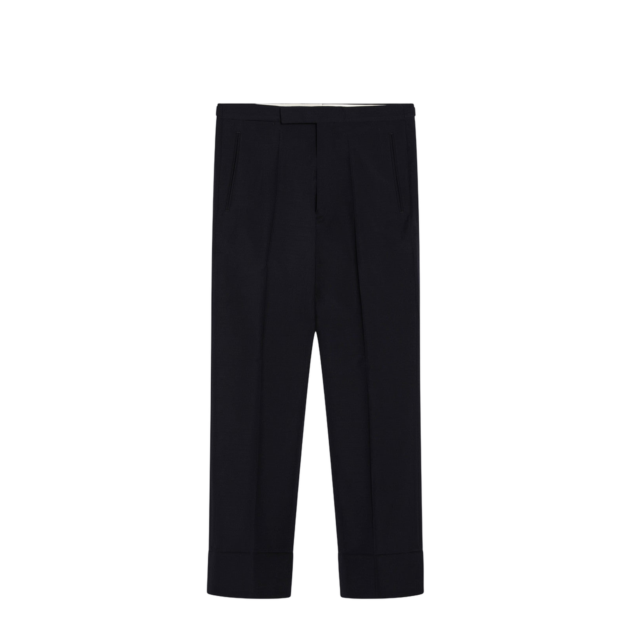 Blue Wool and Mohair Trousers