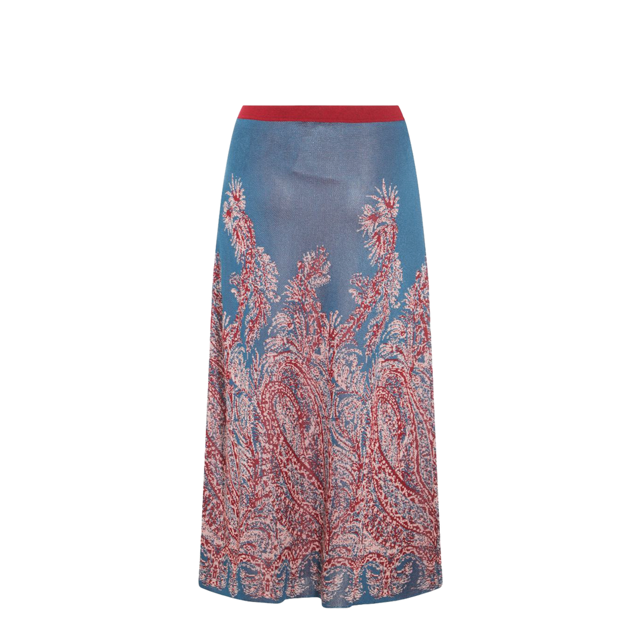 Floral Paisley Jacquard Skirt