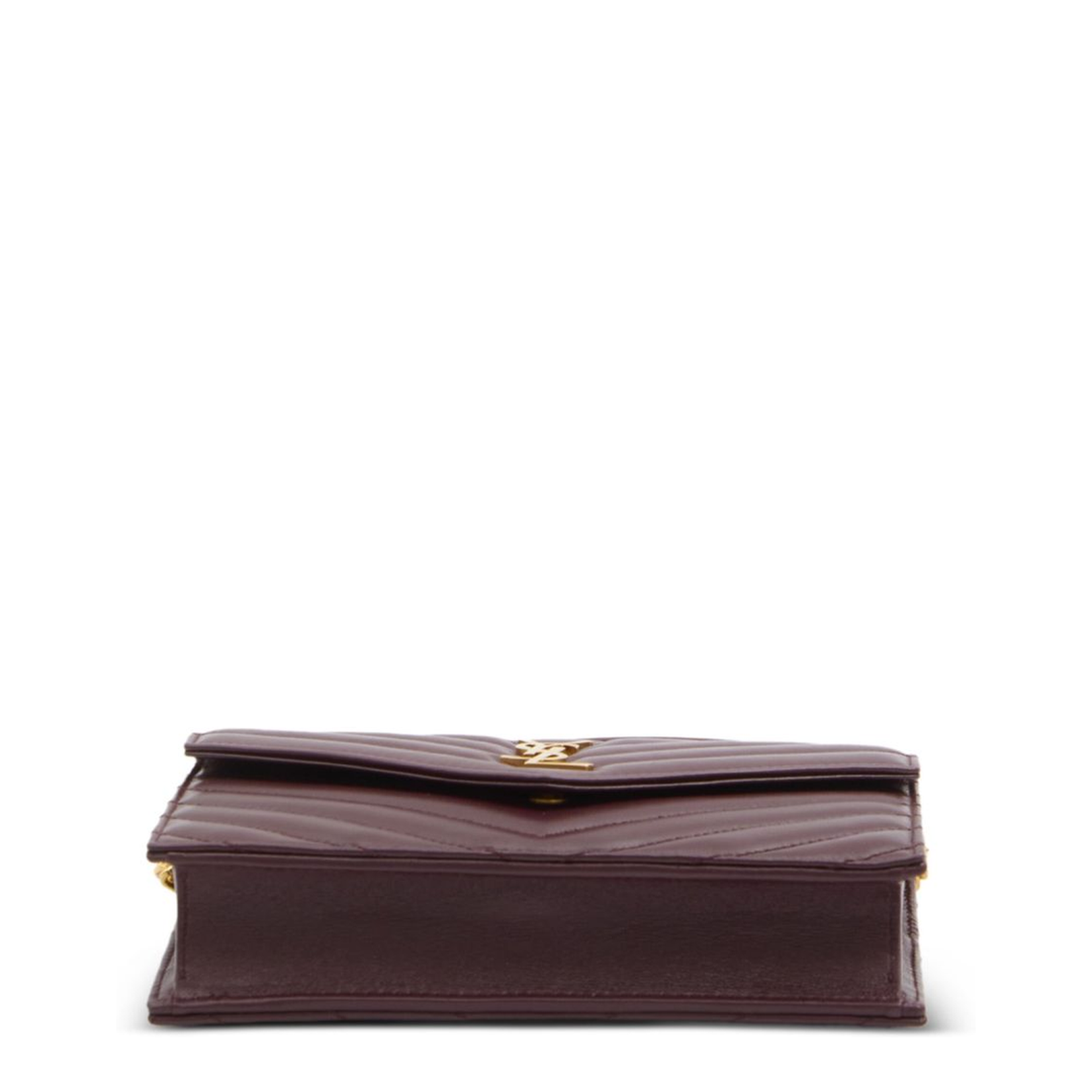 Chevron Quilted Envelope Chain Wallet