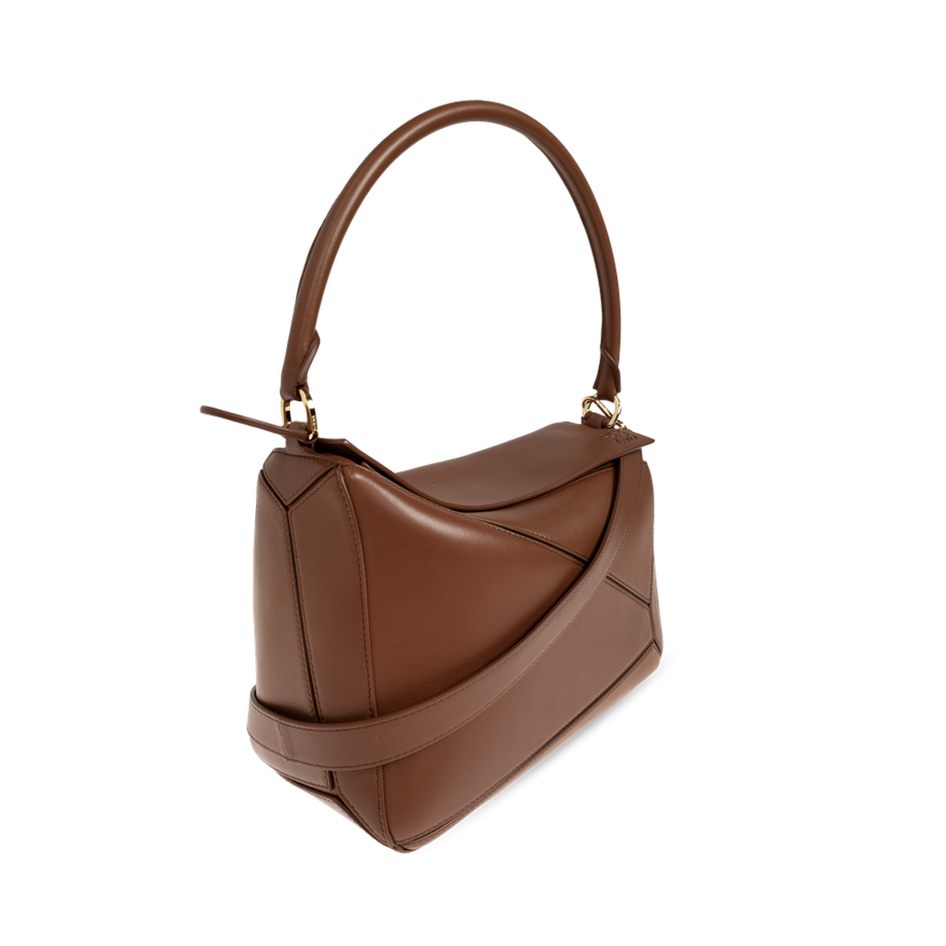 Puzzle Medium Nappa Lambskin Shoulder Bags - Pecan