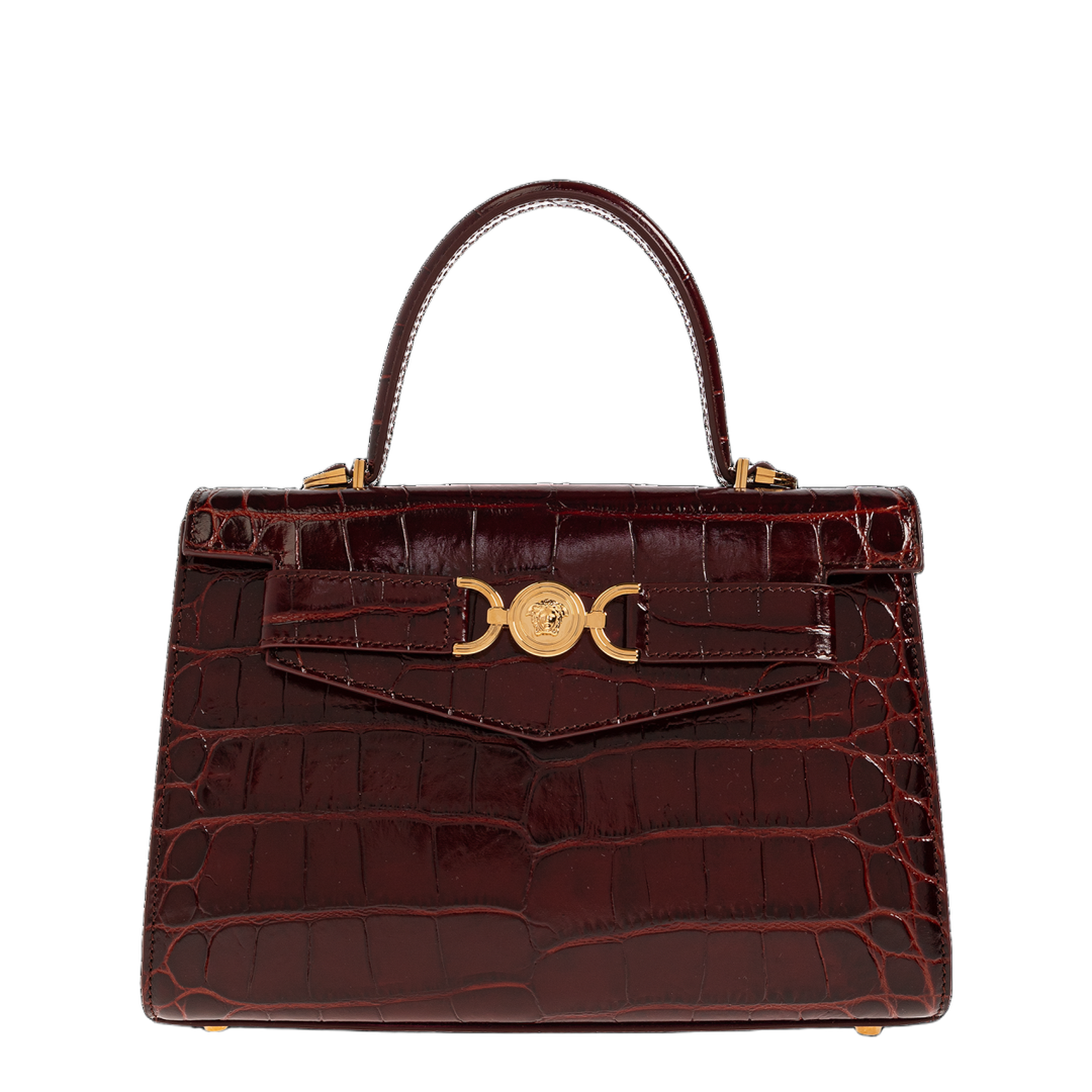 Medusa 95 Hand Bag Leather Red