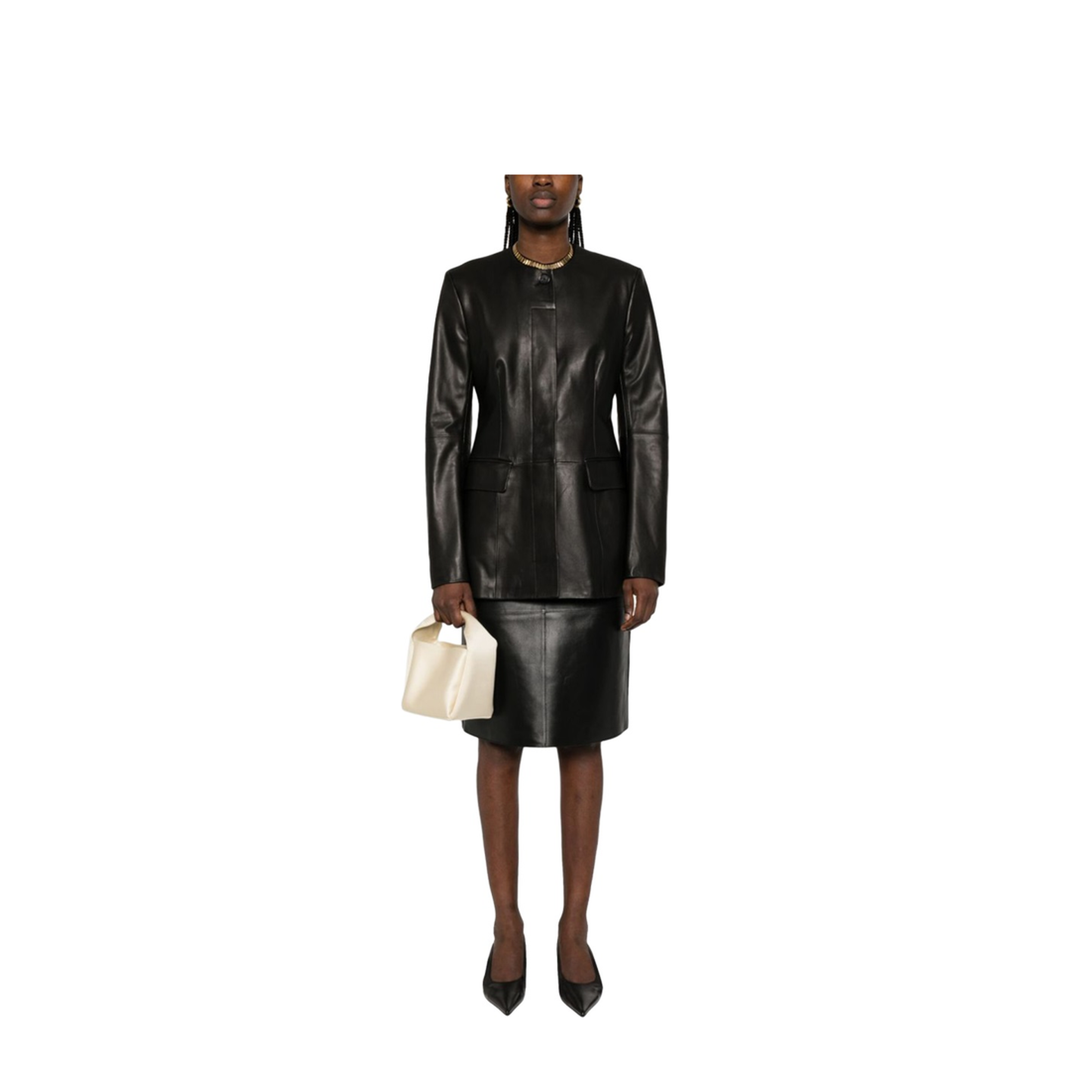 MAYFEYR - Toteme - Leather Jacket - 252WRO0192LE0127BLACK001