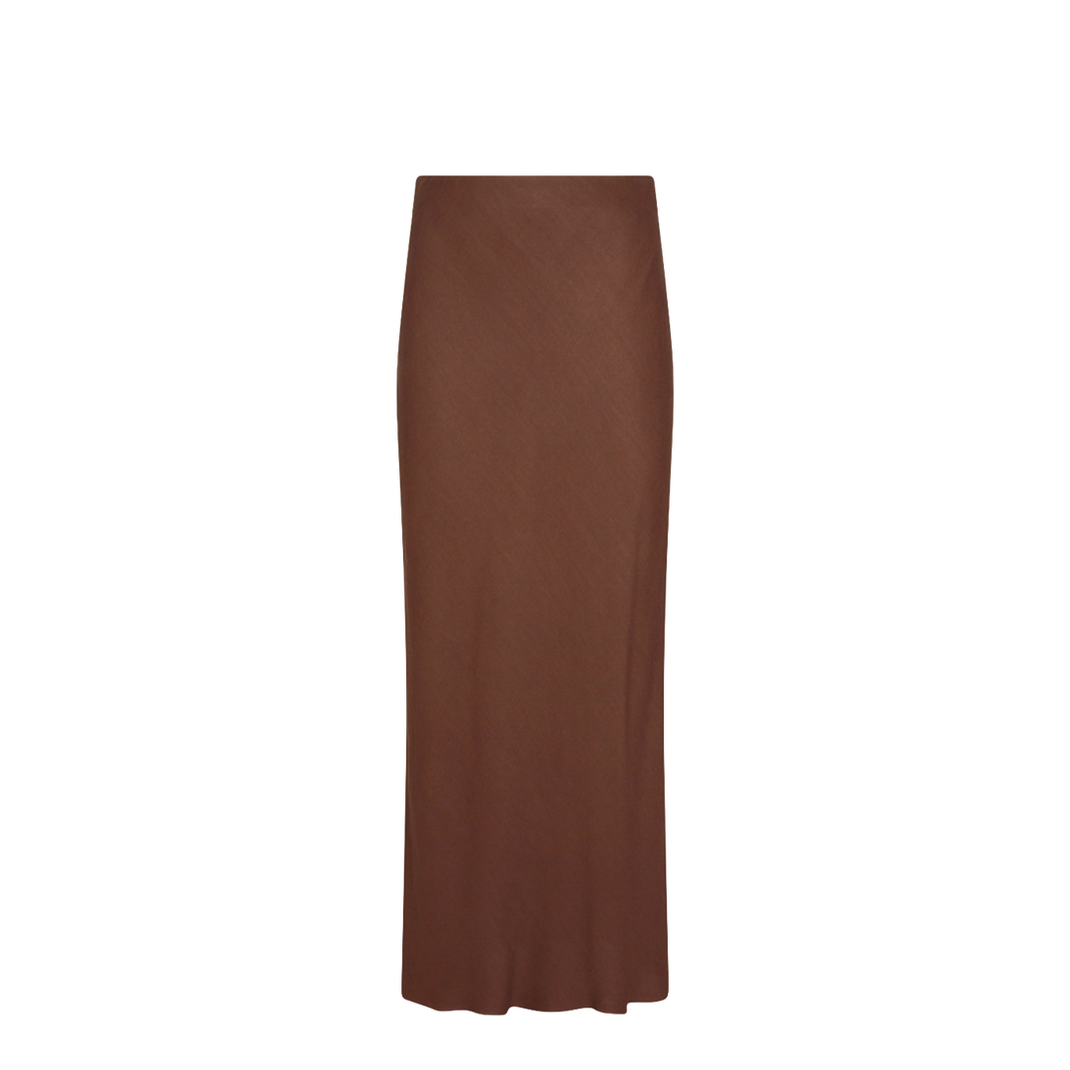 Brown Viscose Blend Skirt
