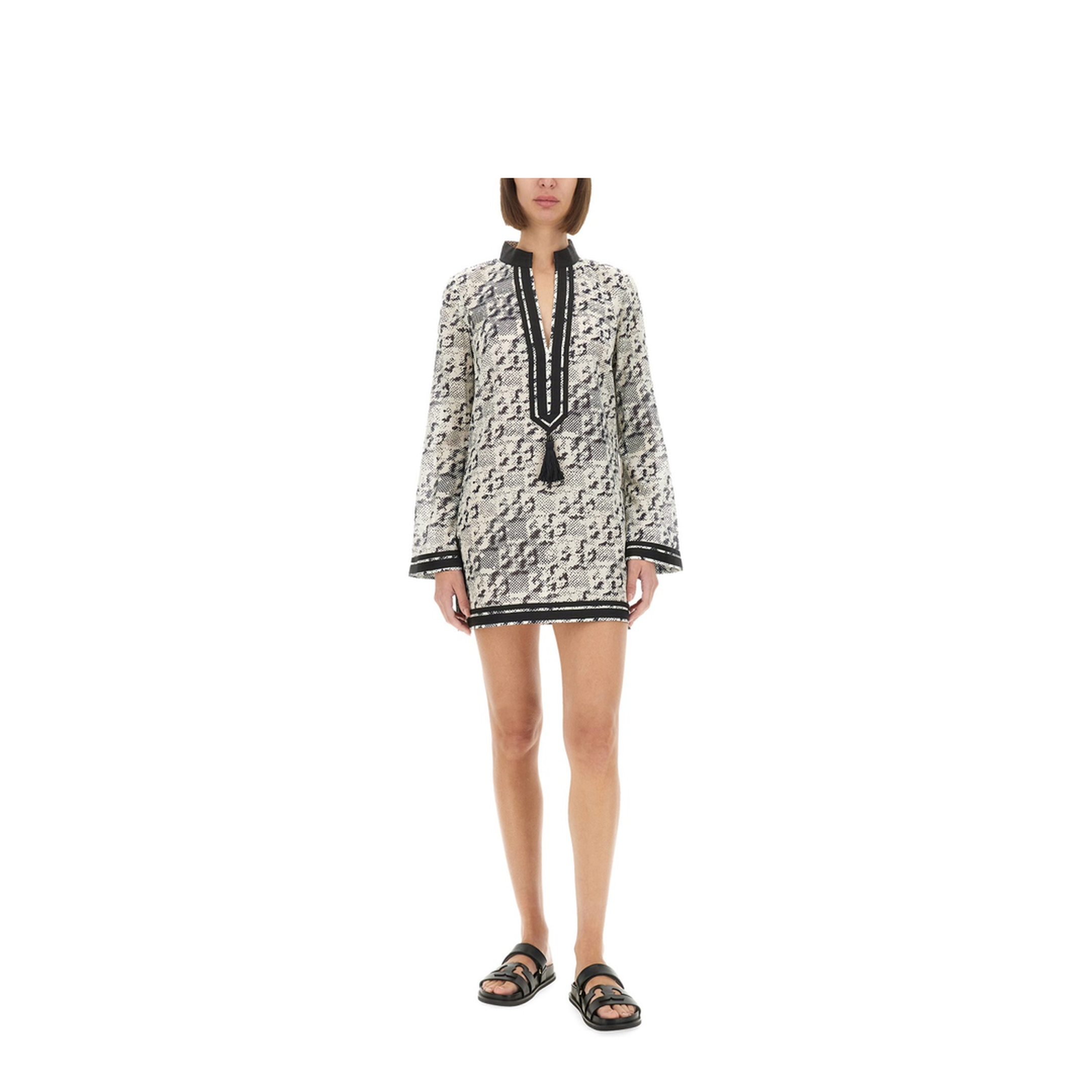 Printed Tunic with Tassel