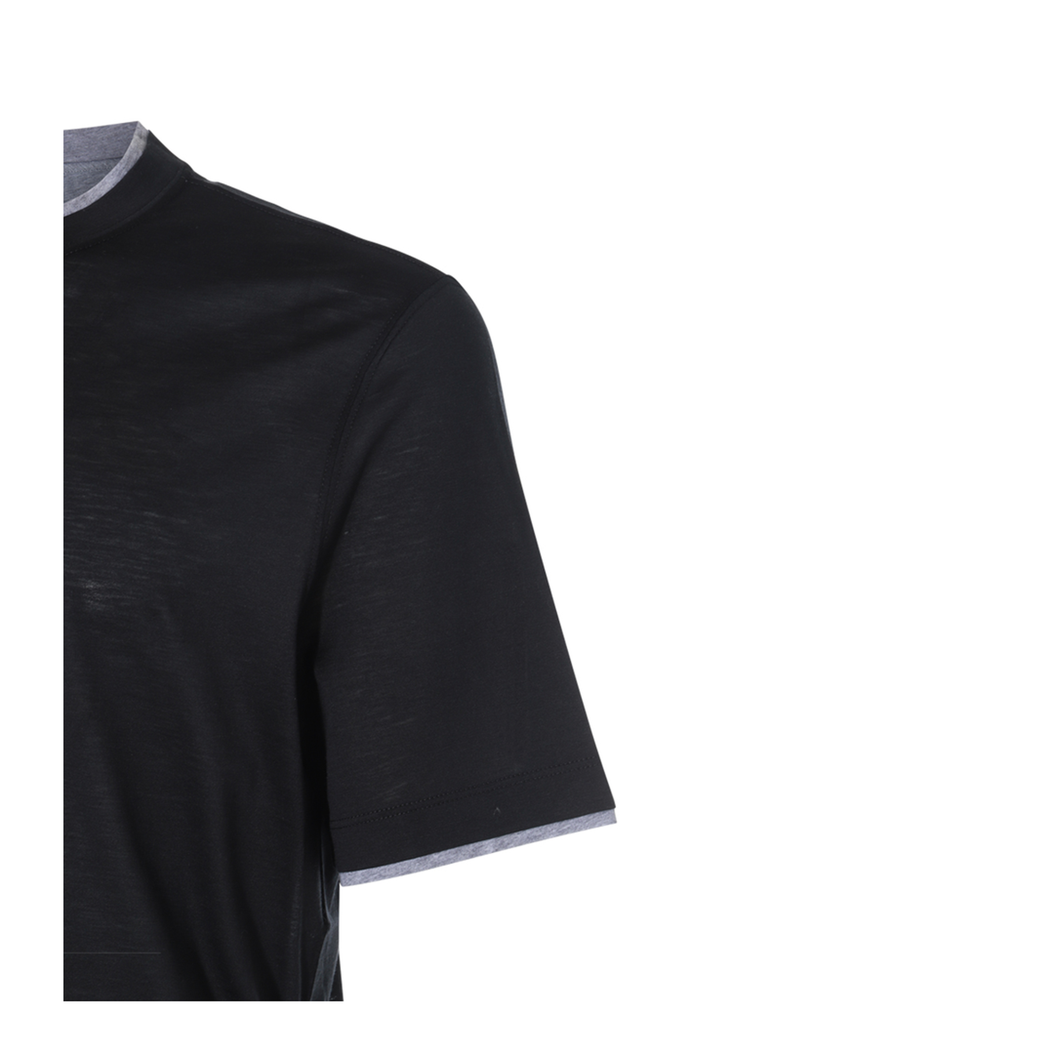 Layered-Effect Silk-Cotton T-Shirt
