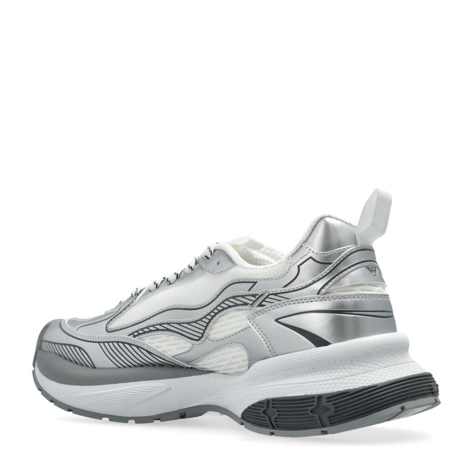 Mesh Sneakers with Laminated Details