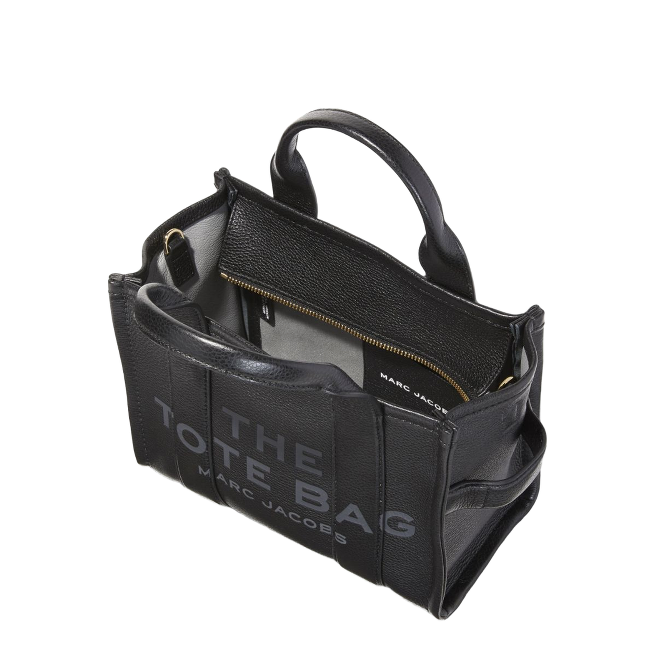 The Small Tote Bag Grainy Leather Bag in Black