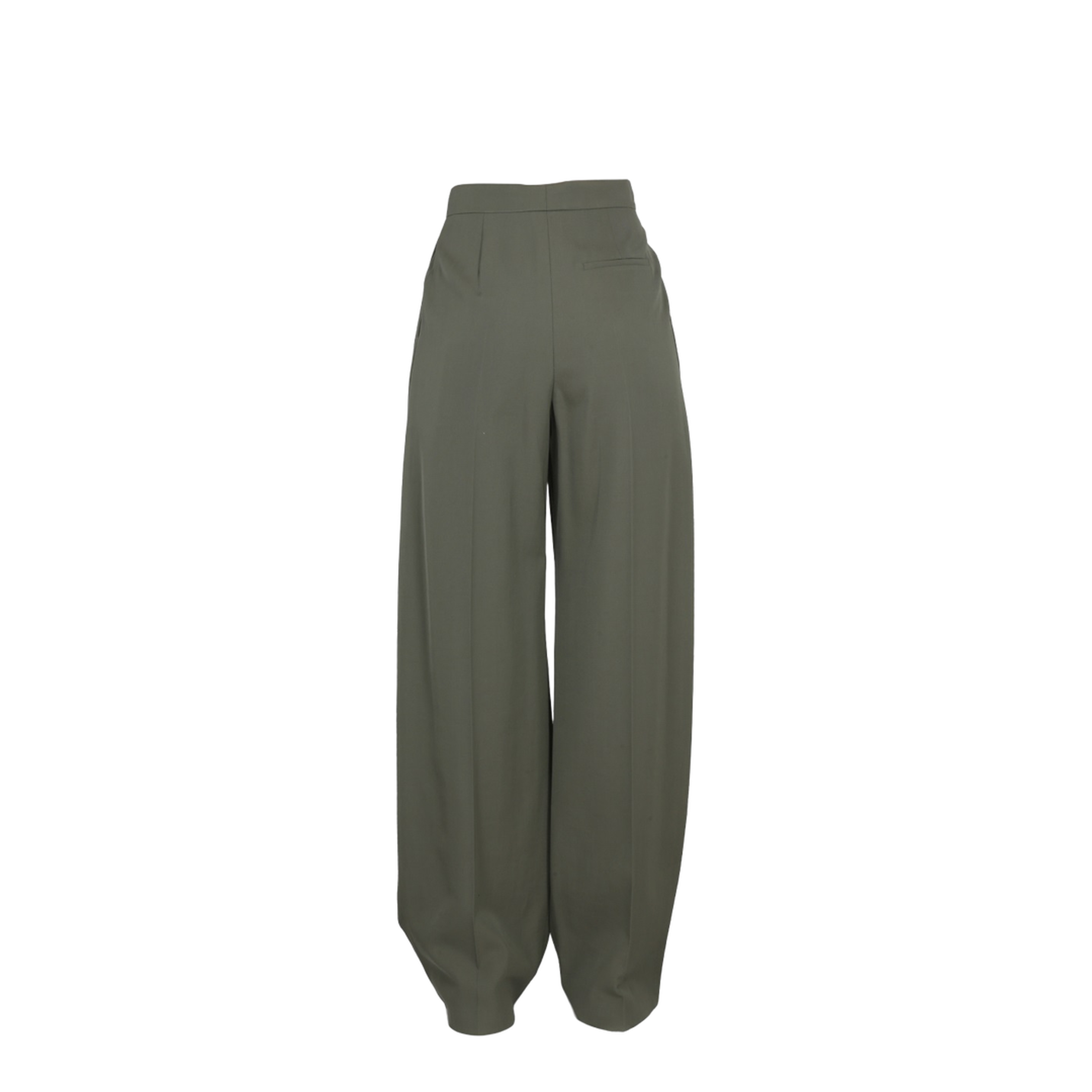 Wide Leg Trousers - Dark Green