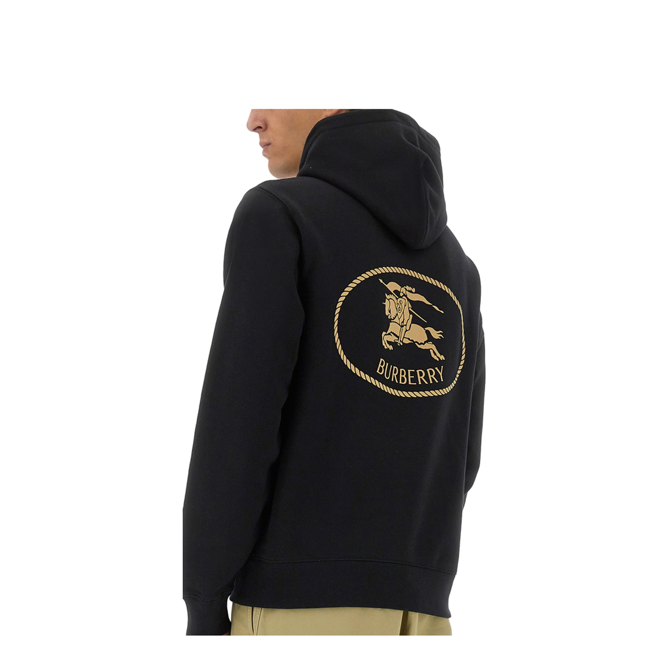 Logo Embroidered Drawstring Hoodie