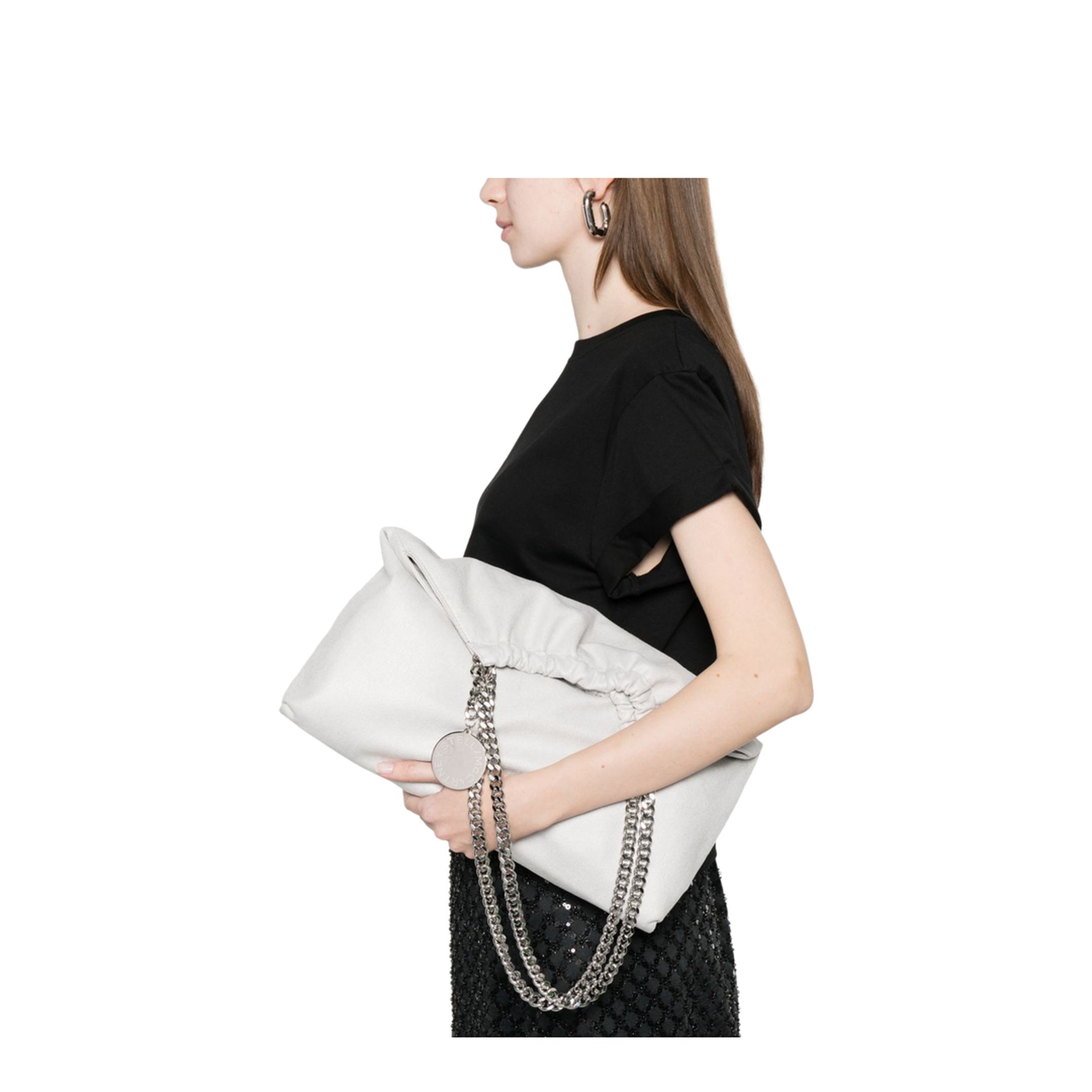 Pearl Grey Falabella Tote Bag