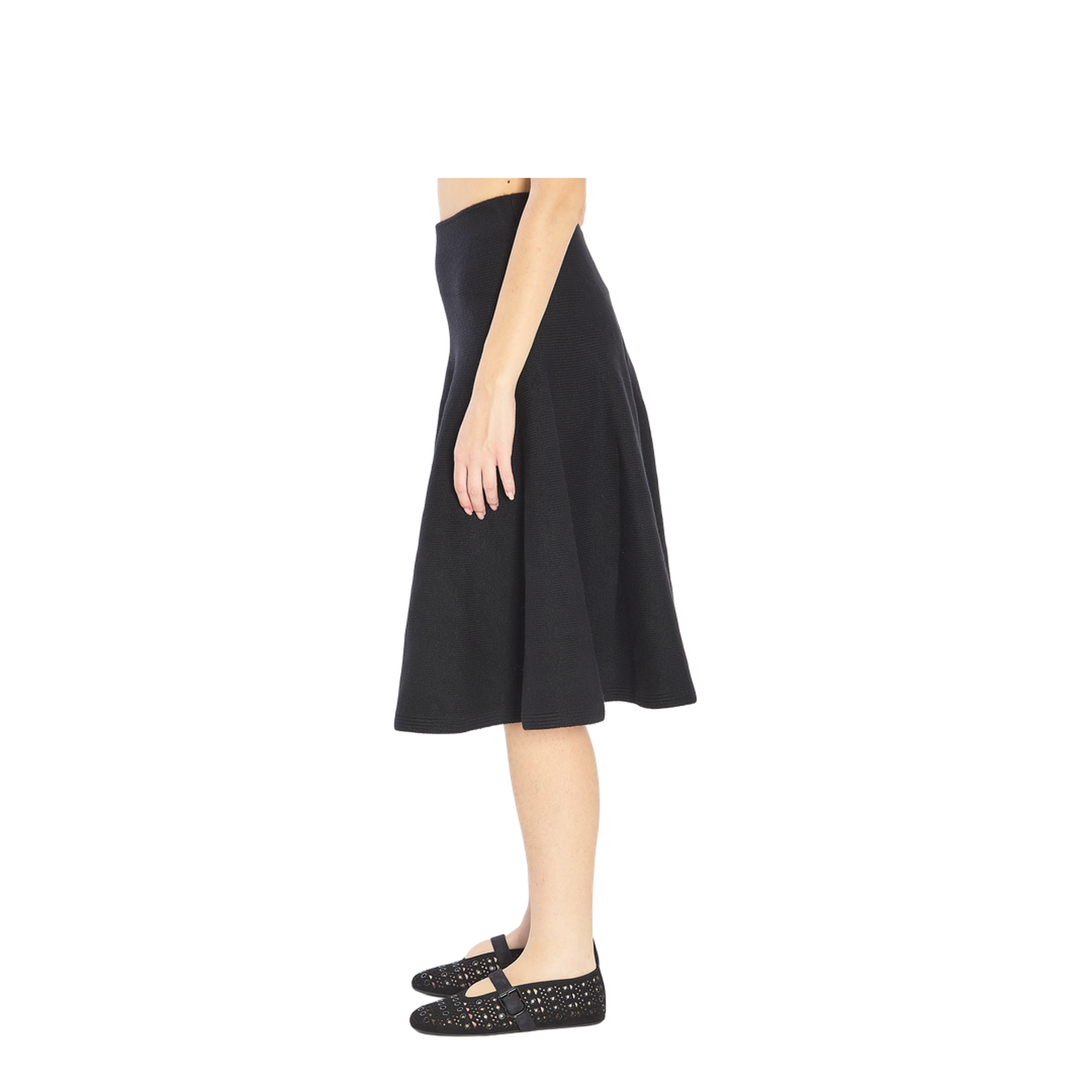 A-line knit skirt