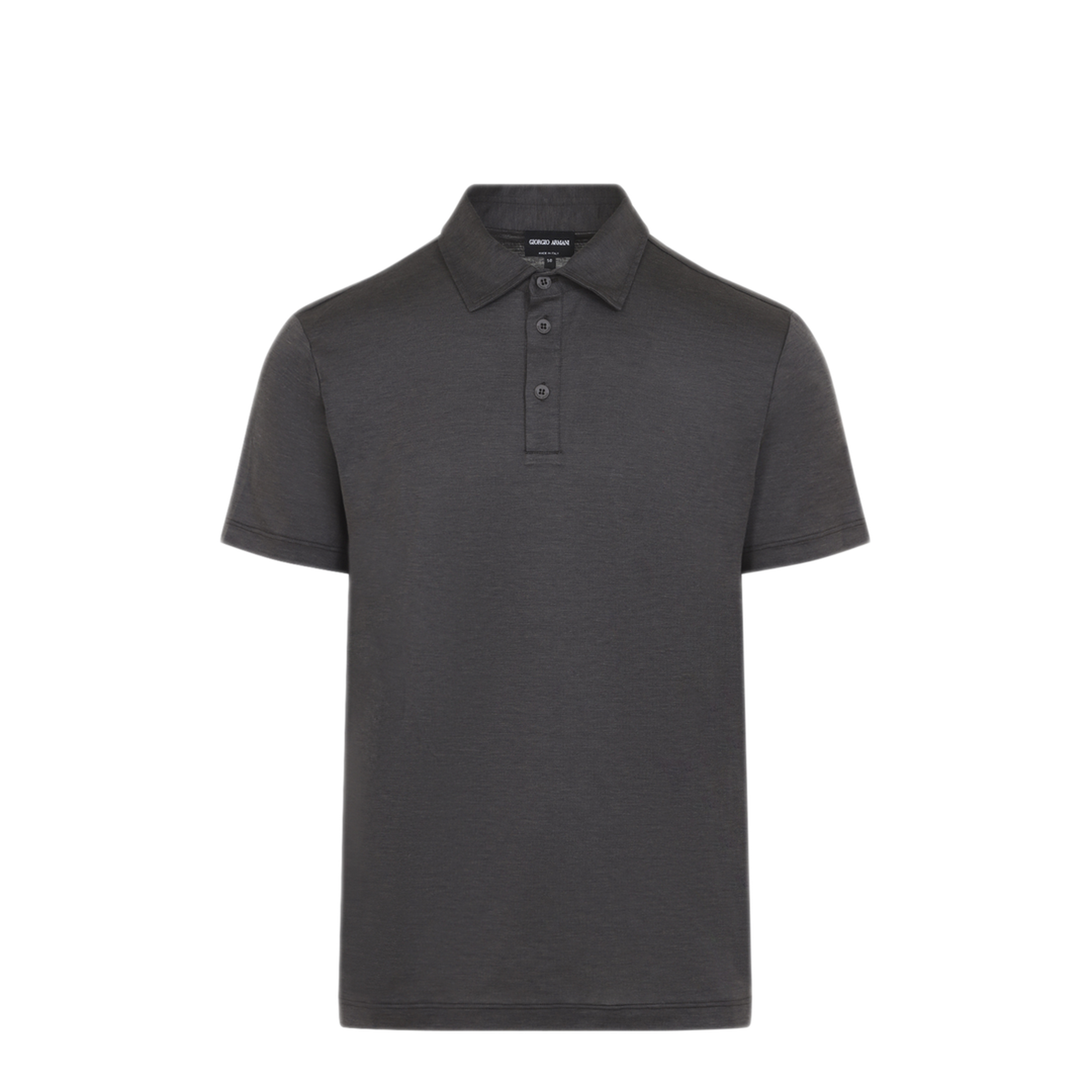 MAYFEYR - GIORGIO ARMANI - Brown Melang Cotton And Silk Polo - 3KSF74SJZHZO6002