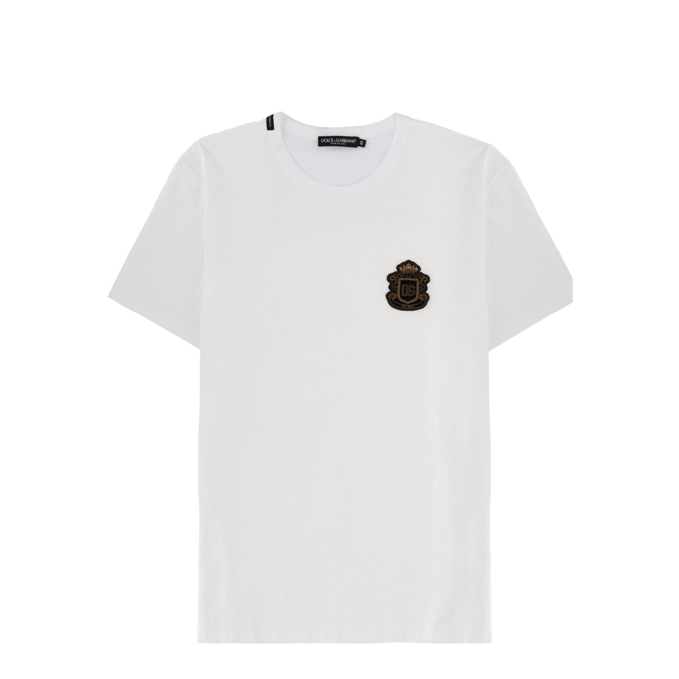 MAYFEYR - Dolce & Gabbana - T-Shirt With Heraldic Patch - G8PT1ZG7PZUW0800