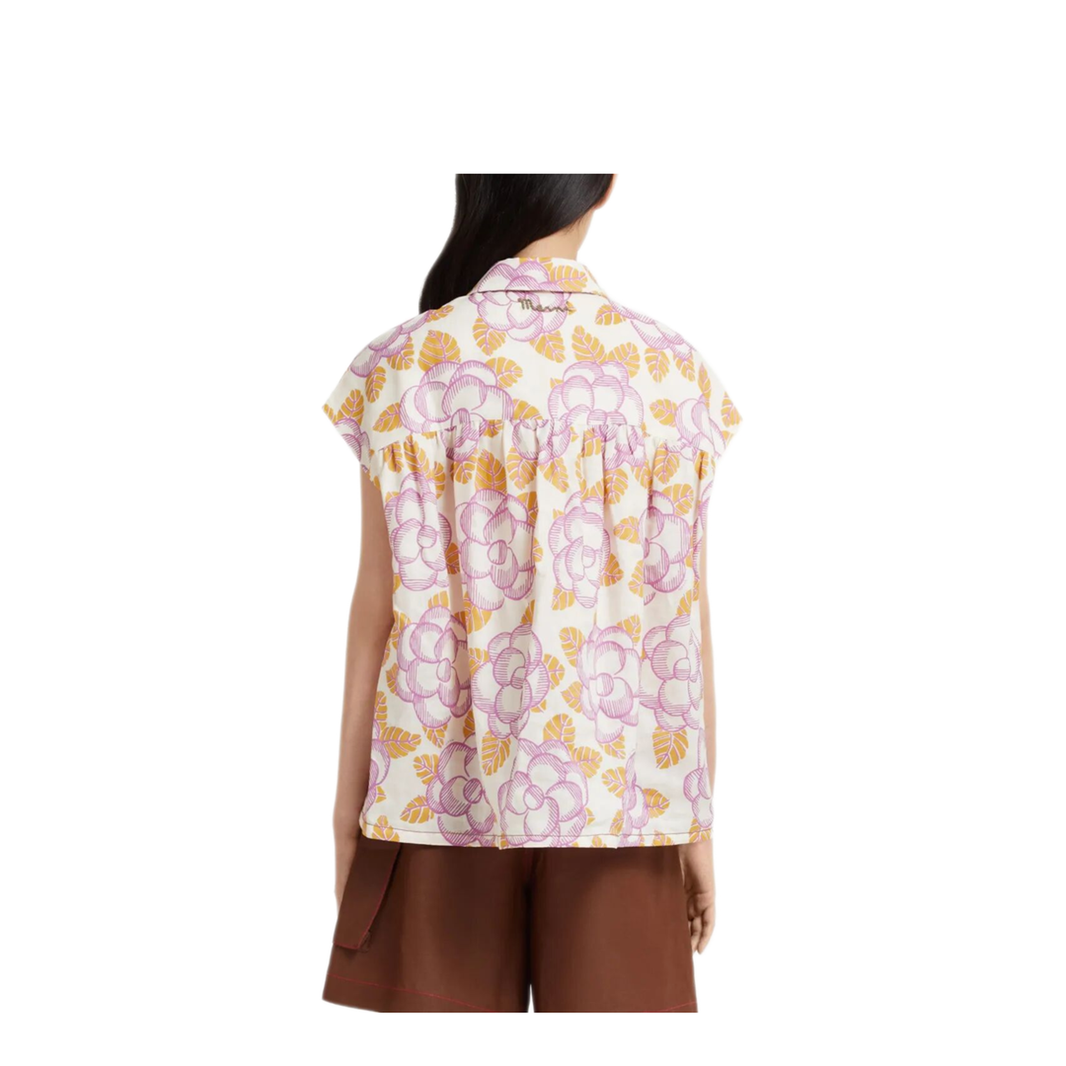 MAYFEYR - Marni - Floral Cap-Sleeved Shirt - CAMA0675S0UTR028BAW01