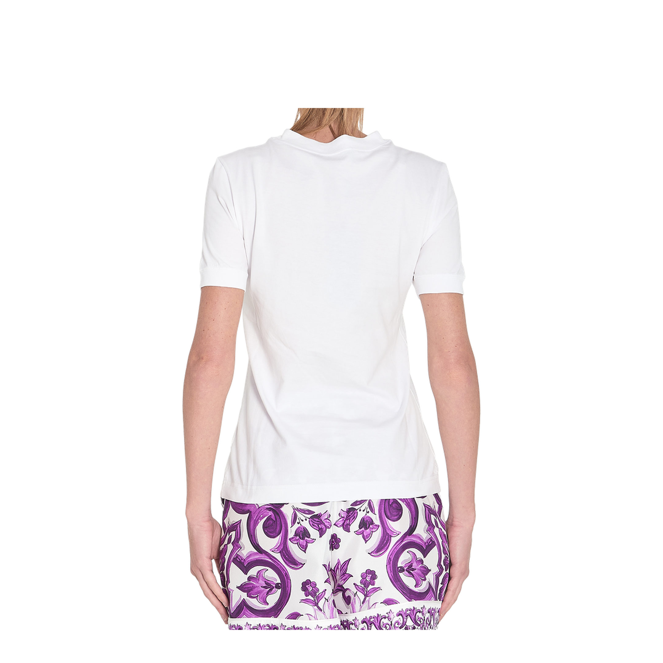 Short-sleeved Cotton T-Shirt in White
