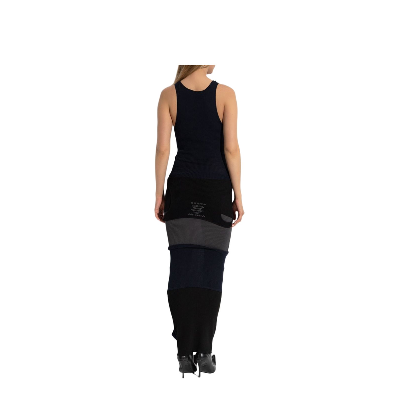 Upside Down Dress in Navy Blue/Gray