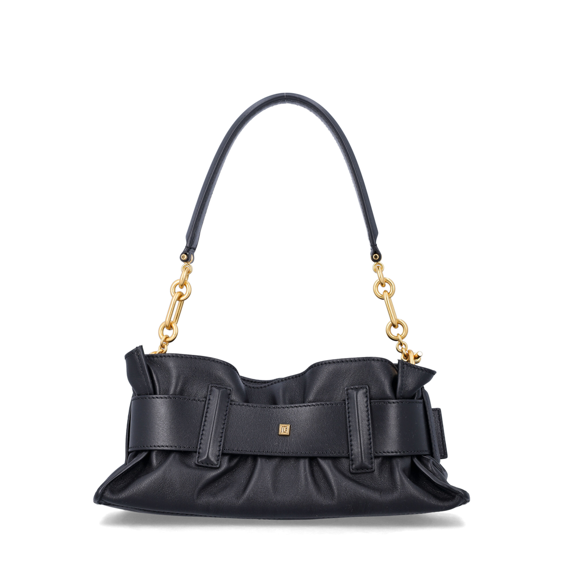 Shoulder Bag Leather Black