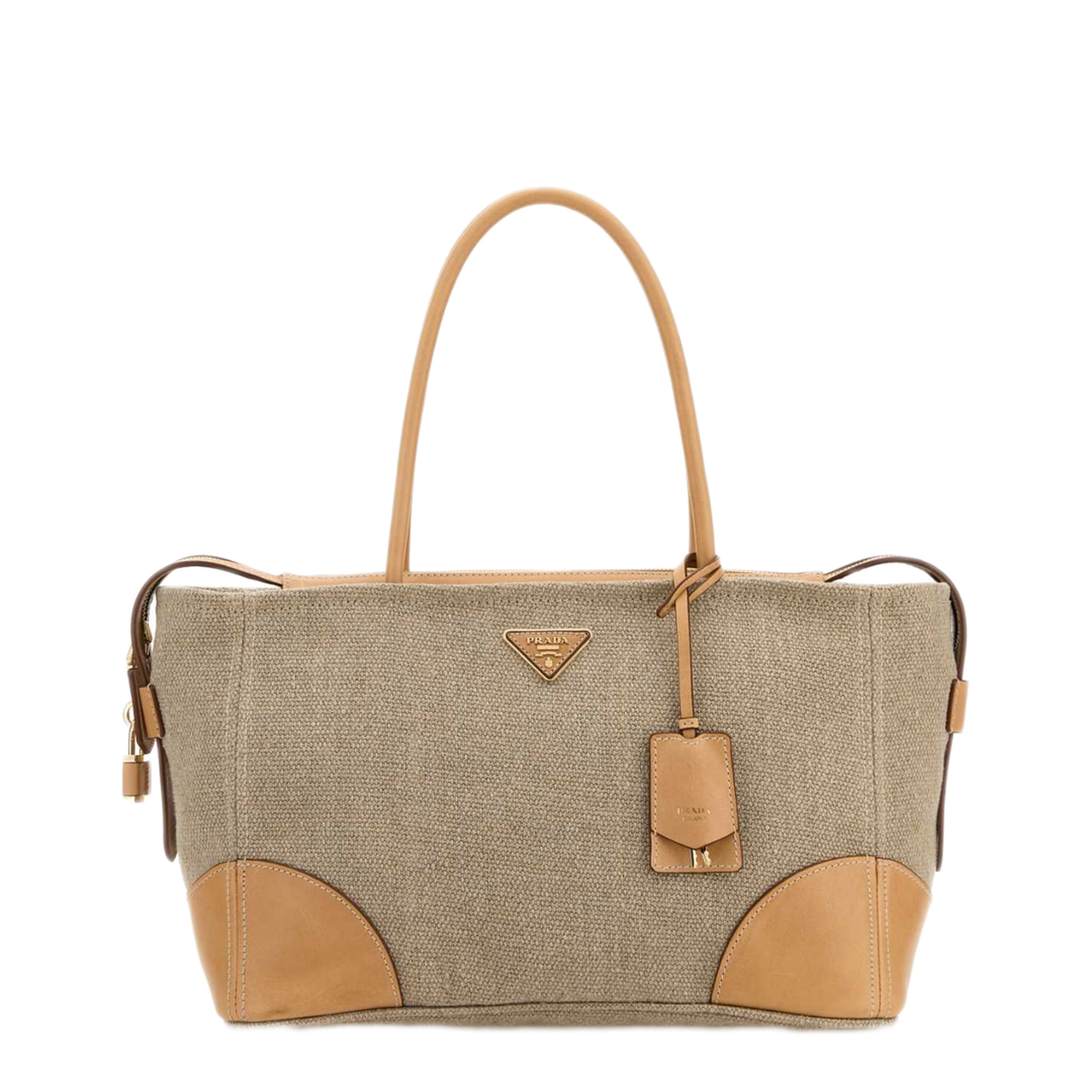 MAYFEYR - Prada - Cappuccino Canvas Shopping Bag - 1BG659P0EF032T