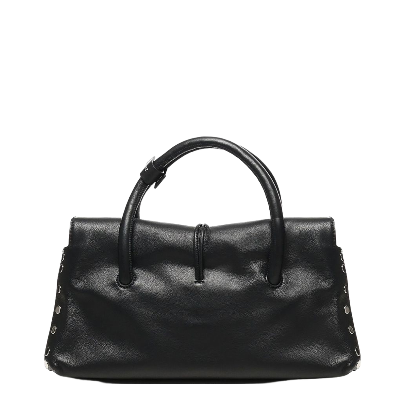 Dotta Saeta Small Leather Handbag Black