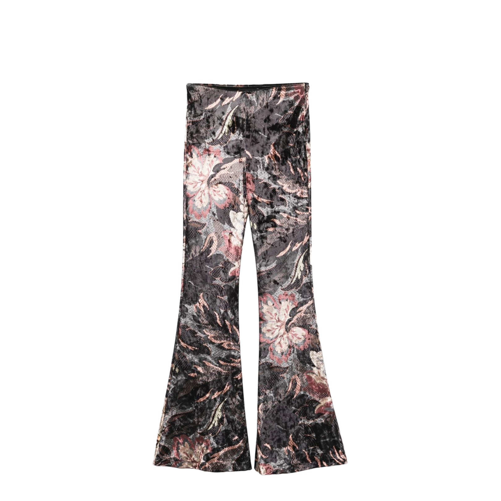 Floral Print Flared Trousers