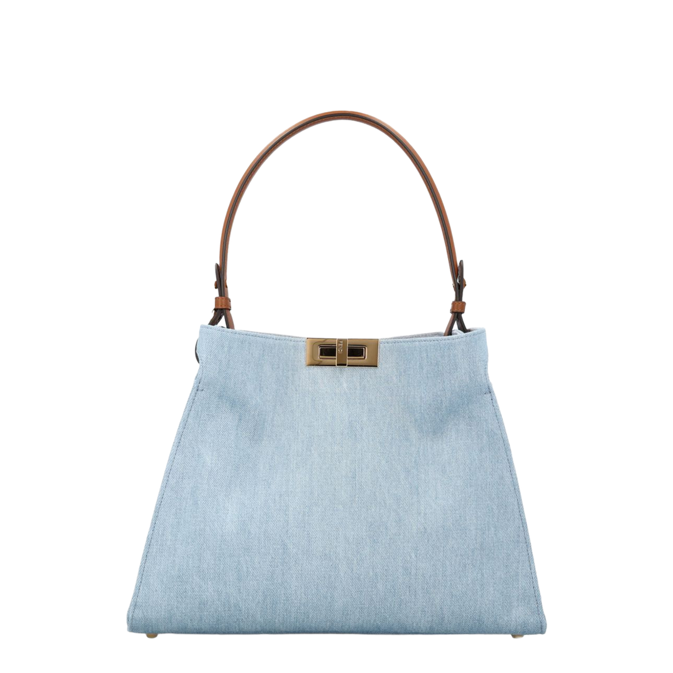 Way Medium Denim Tote - Light Blue Denim