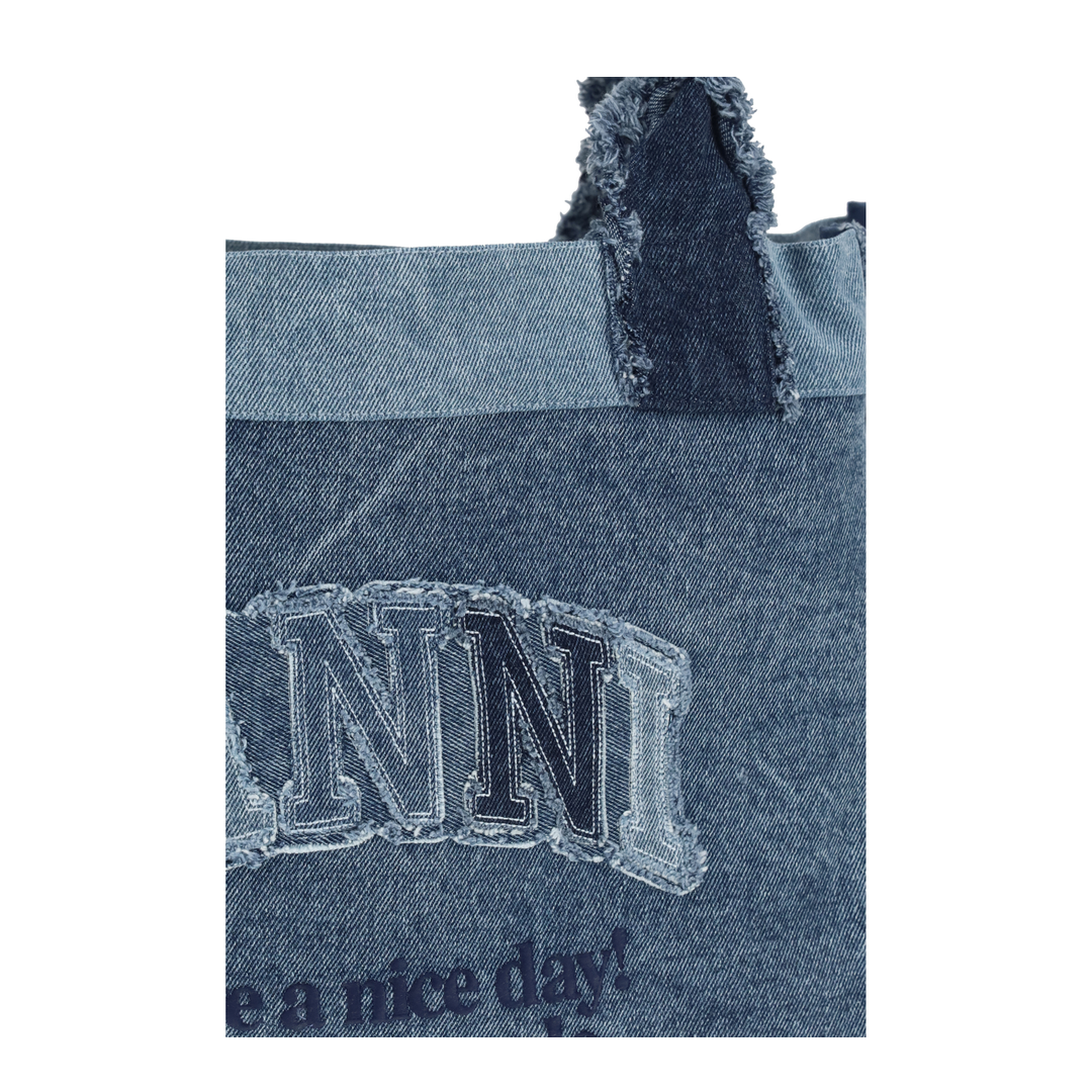 MAYFEYR - Ganni - Medium Trapeze Denim Shopper - B2110090