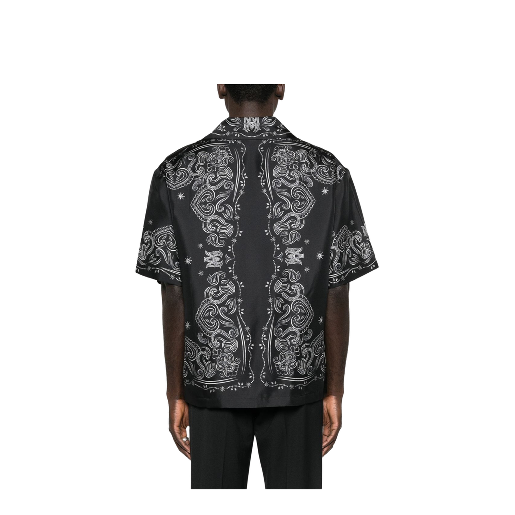 Men's Bandana Print Shirt Black