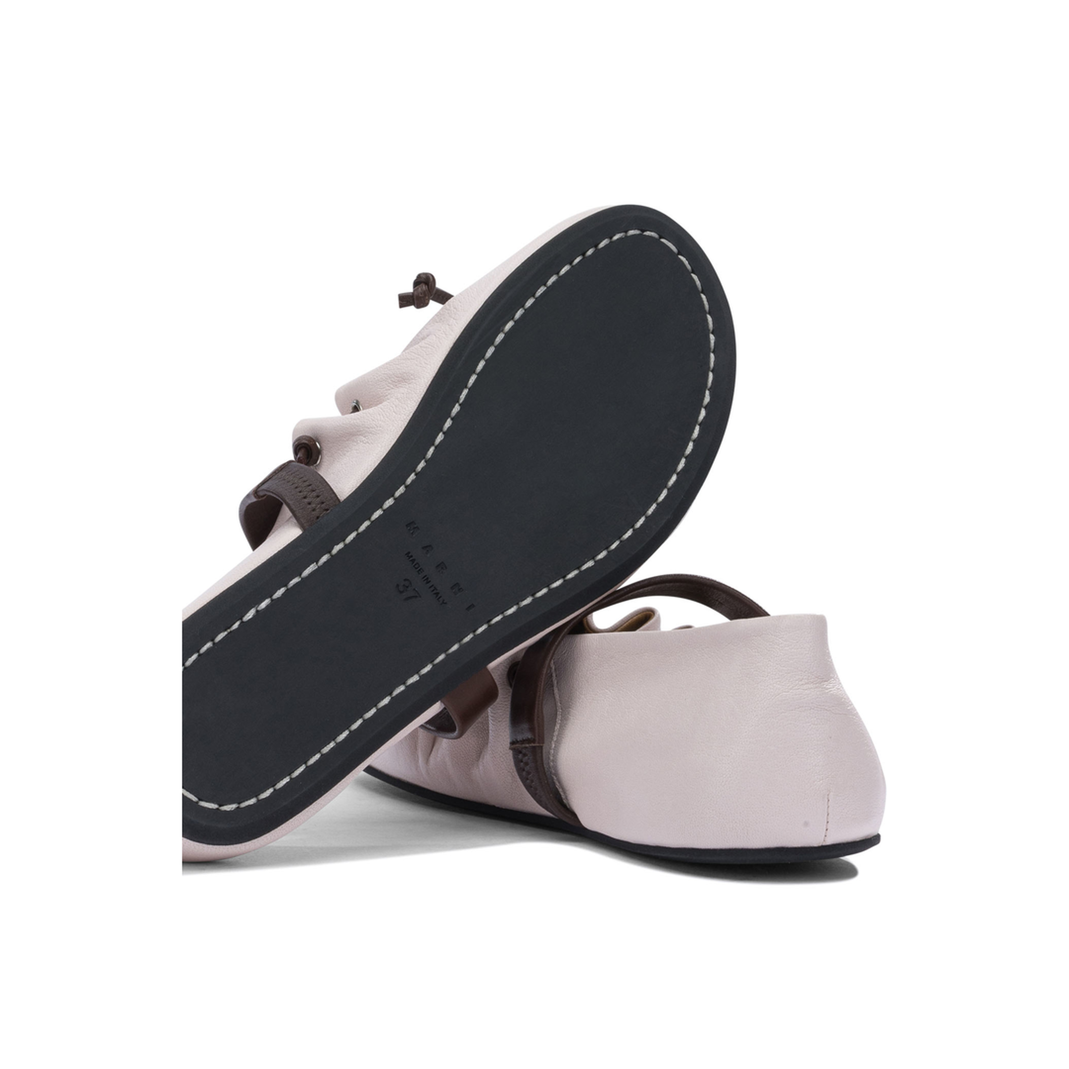 MAYFEYR - Marni - Mary Jane Leather Ballet Flats - BAMS006400P1186ZP074