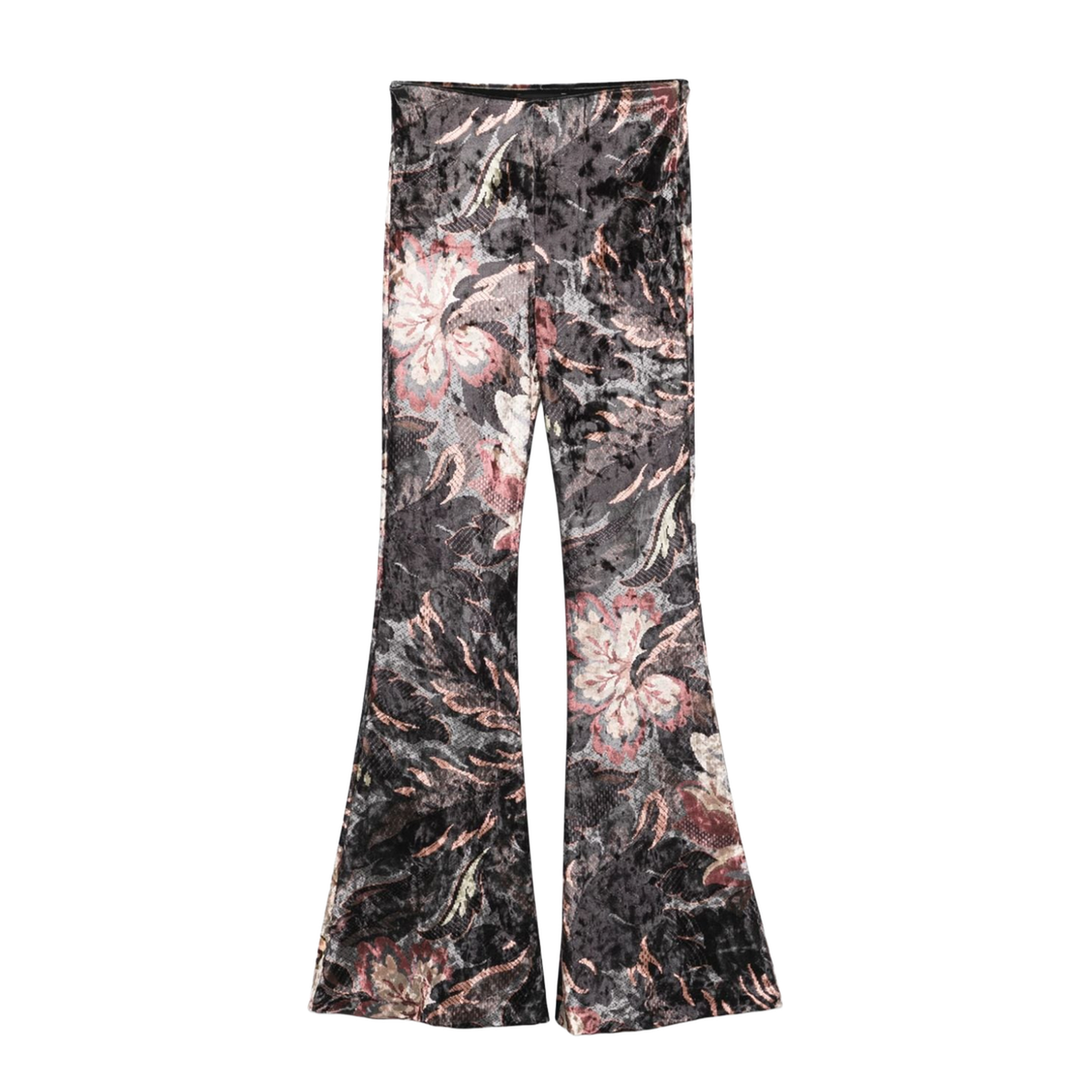Floral Print Flared Trousers