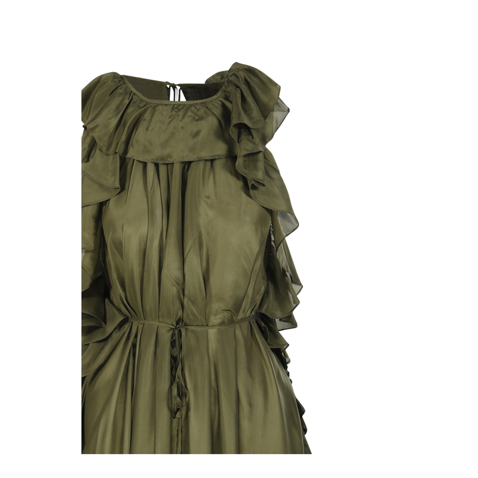 Cascadian Ruffle Midi Dress