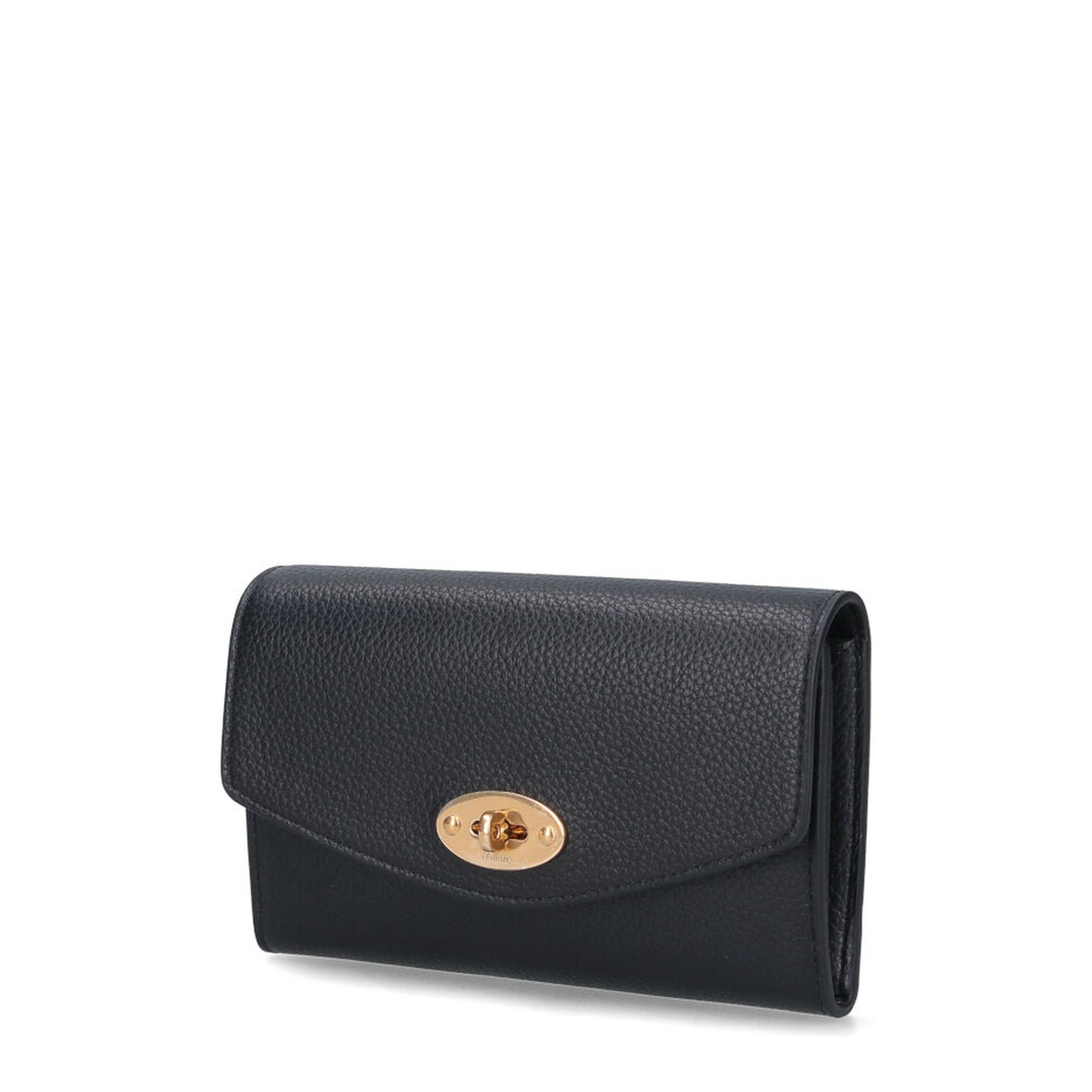 Mulberry Medium Darley Wallet In Black Small Classic Grain