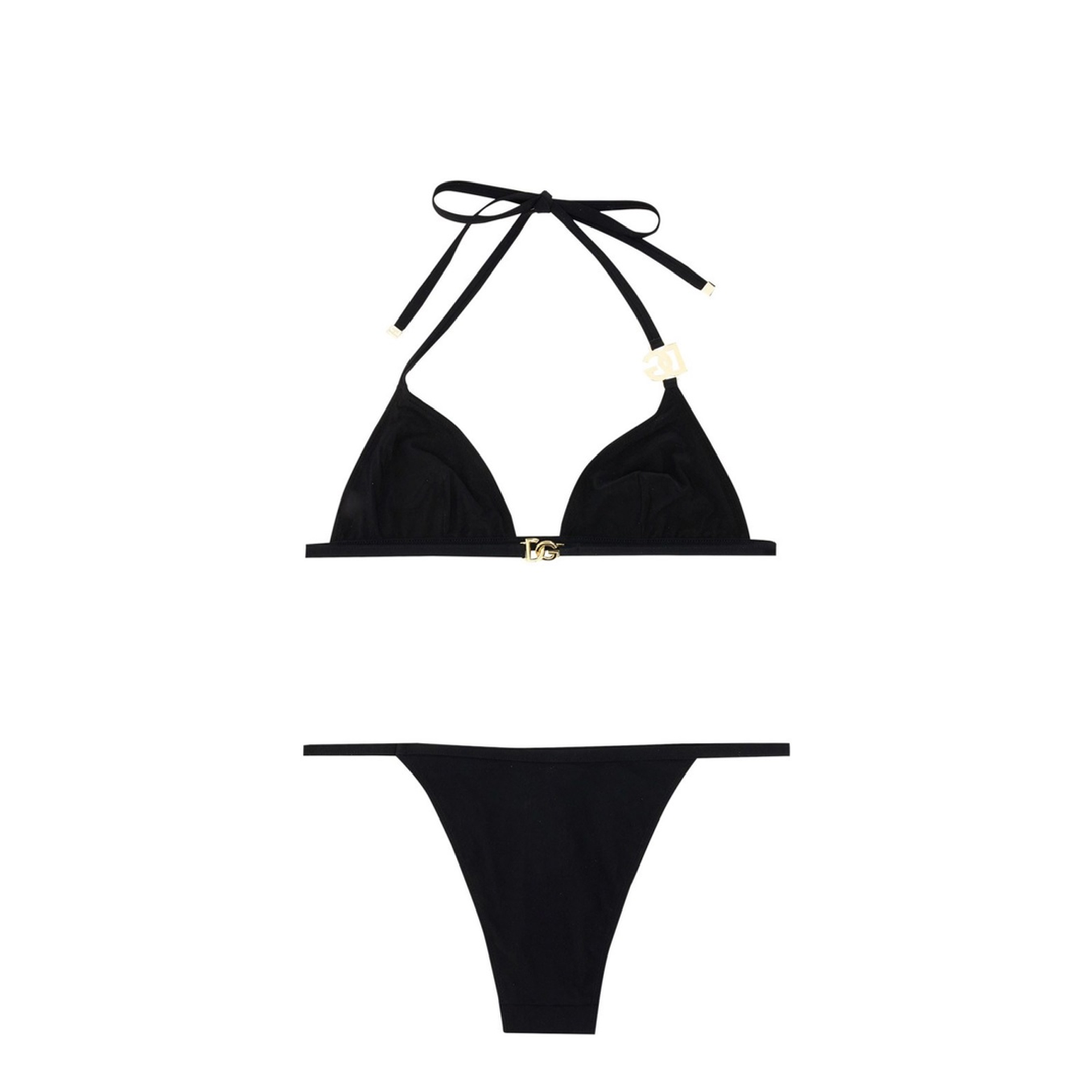 Triangle Bikini with Logo in Black