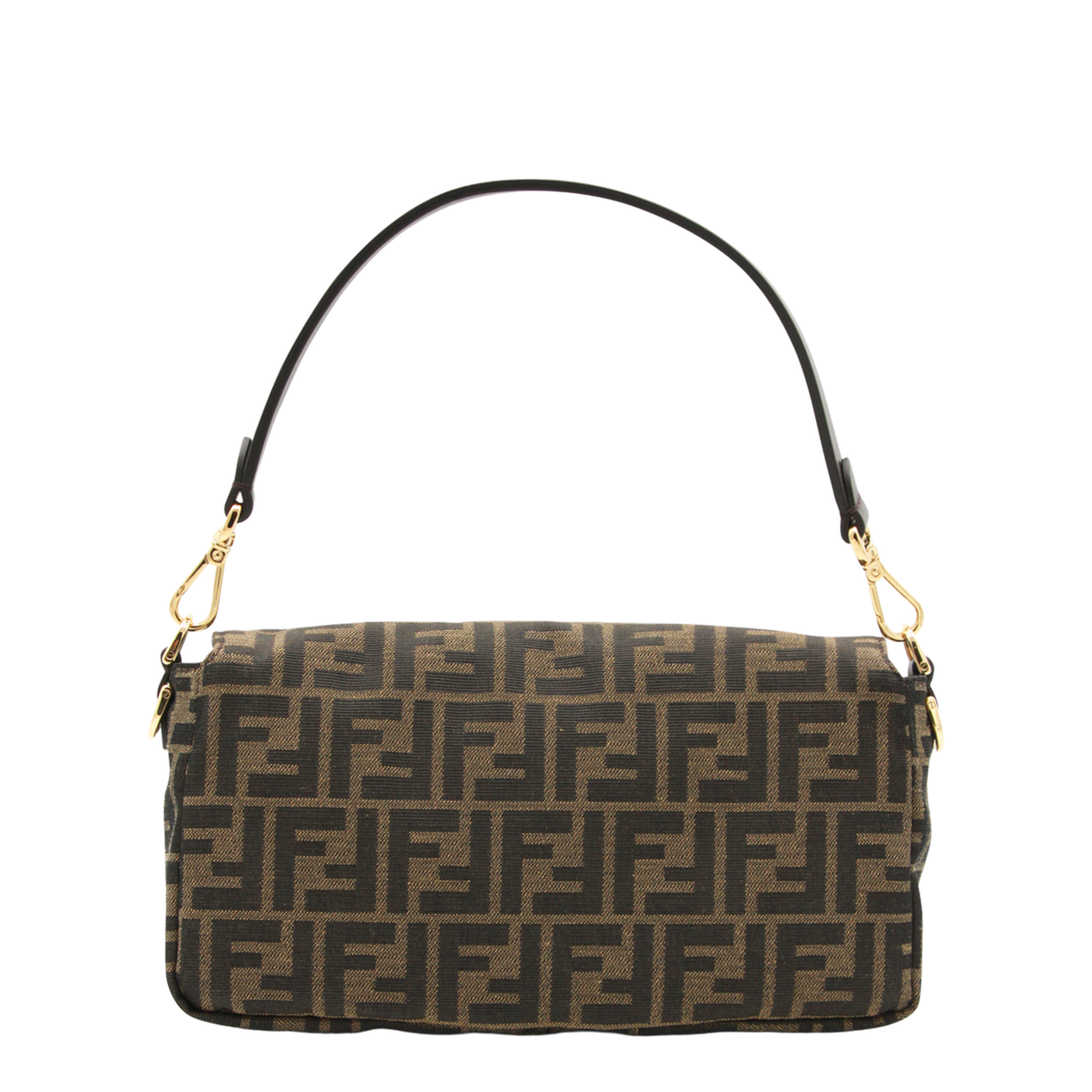 Baguette Medium FF Jacquard Shoulder Bag - Tobacco Brown