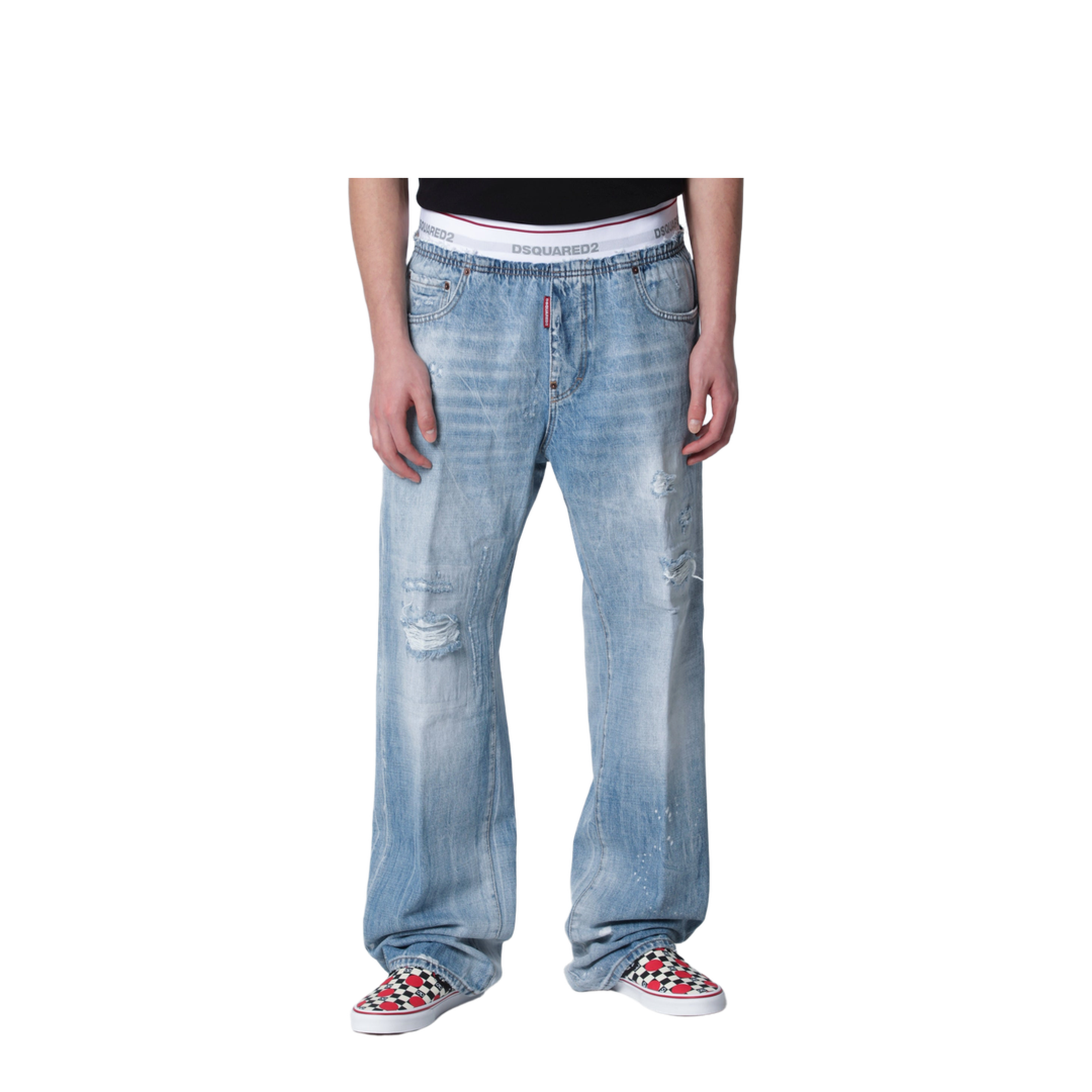 Light-Wash Blue Denim Jogger Jeans